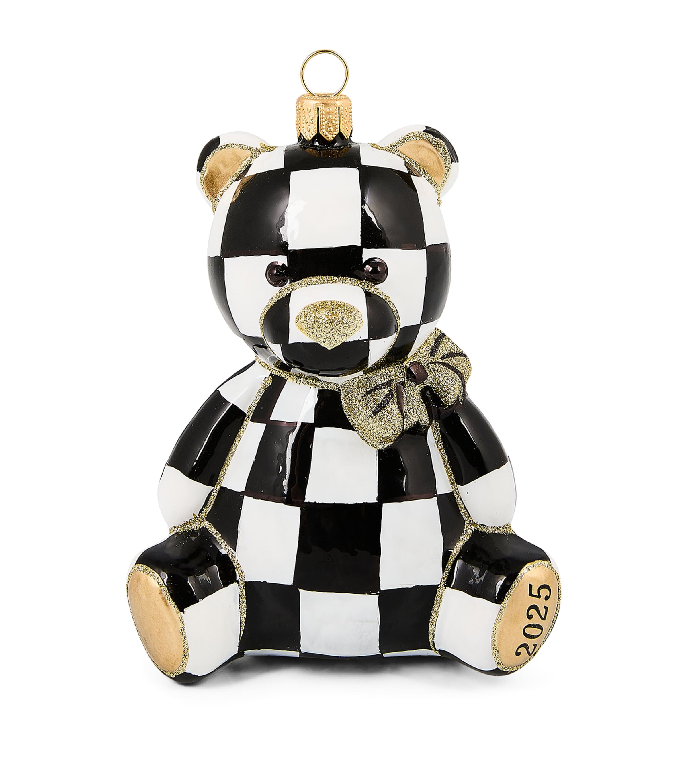 Mackenzie-childs Glass 2025 Courtly Bear Ornament In Multi