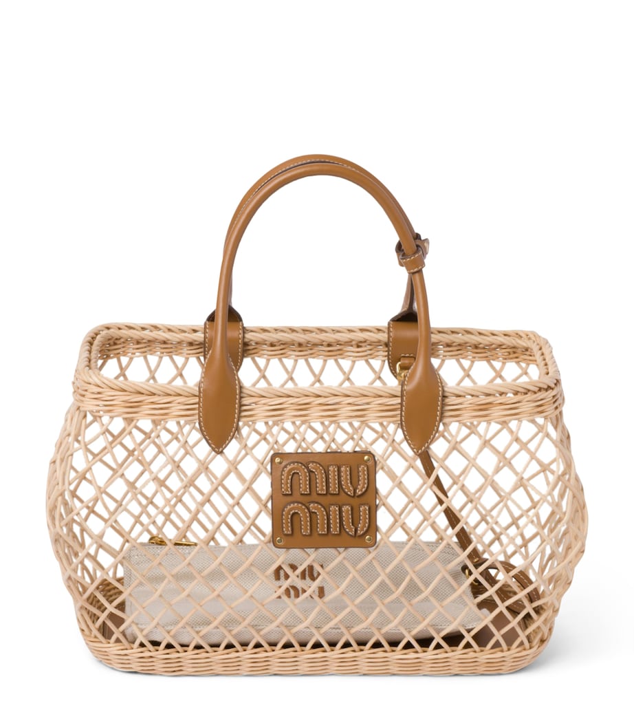 Woven Raffia Tote Bag F0KFZ Image 1