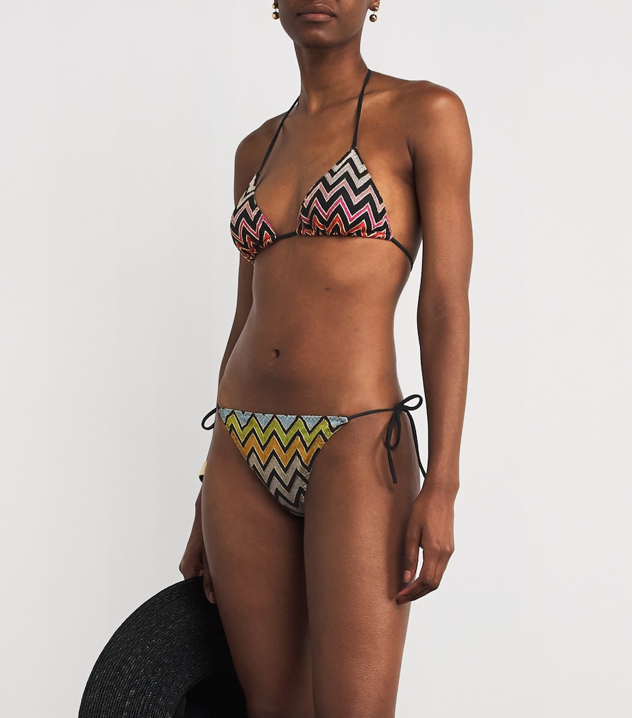 Zigzag Triangle Bikini SM9QH MULTICOLOR W/BLACK BASE Image 2