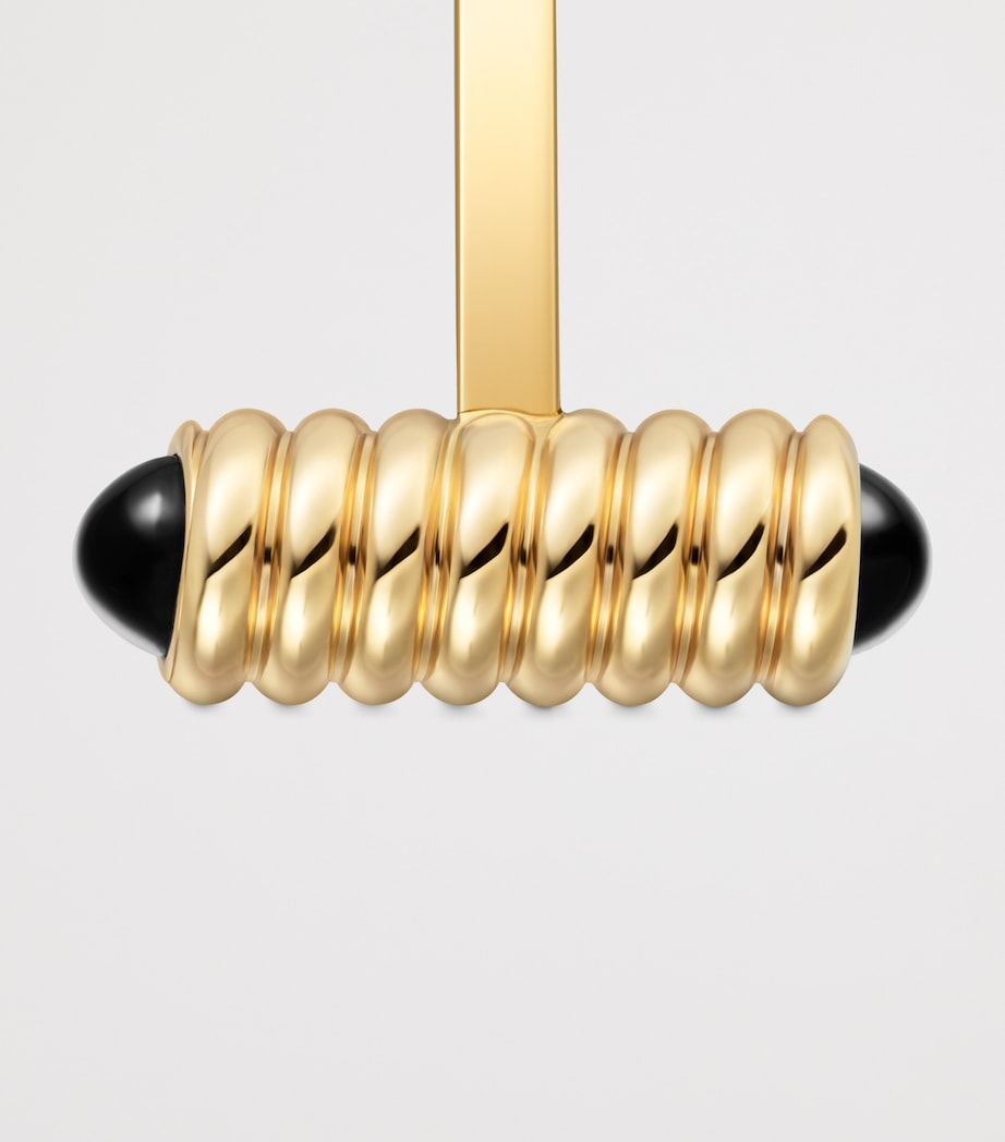 Yellow Gold and Onyx Spring Cufflinks YELLOW GOLD Image 5