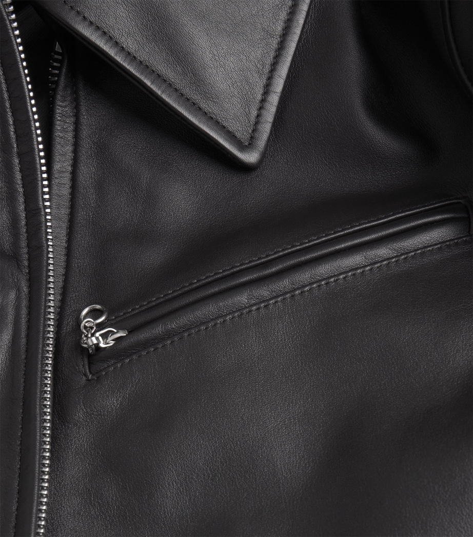 Boxy Leather Jacket BR561 MOKA Image 2