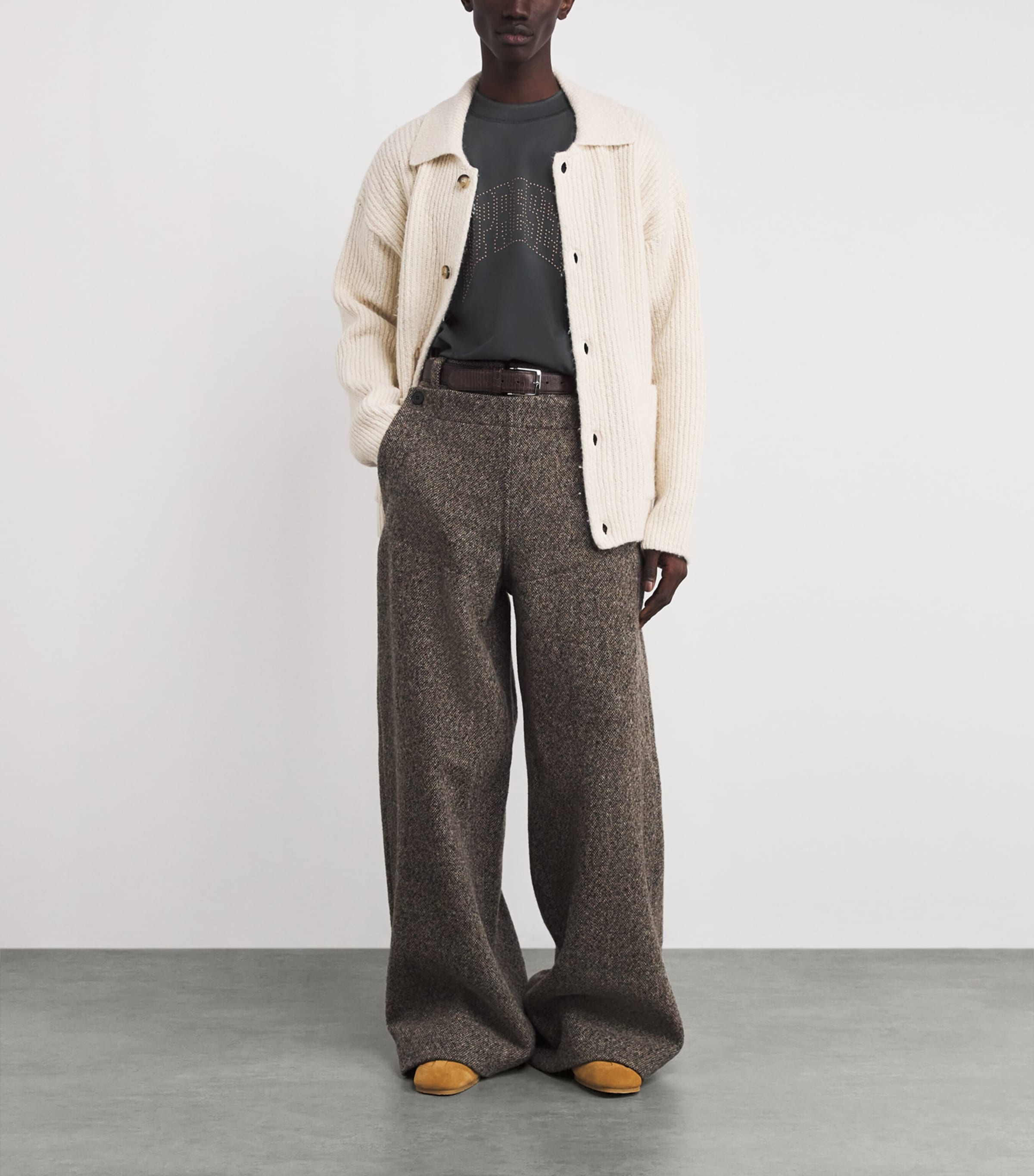 Cotton Embellished Logo T-Shirt STAINED BLACK Image 2