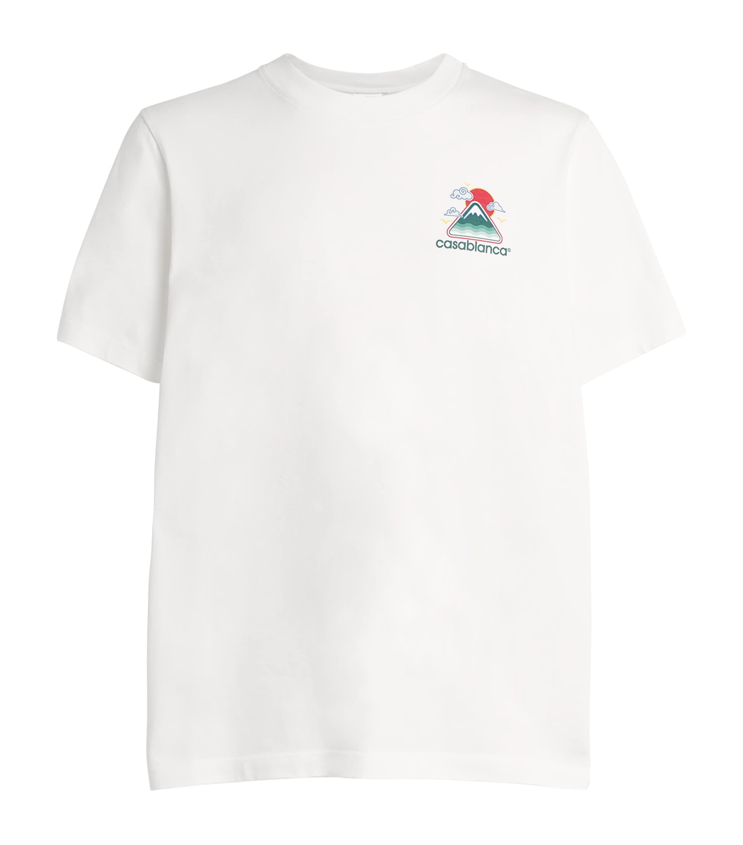 Casablanca White T-shirt With Crewneck And Logo On The Front And Maxi Logo On The Back In Cotton Man In White