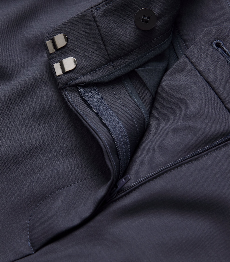 Wool-Blend Eaton Straight Trousers NAVY Image 5