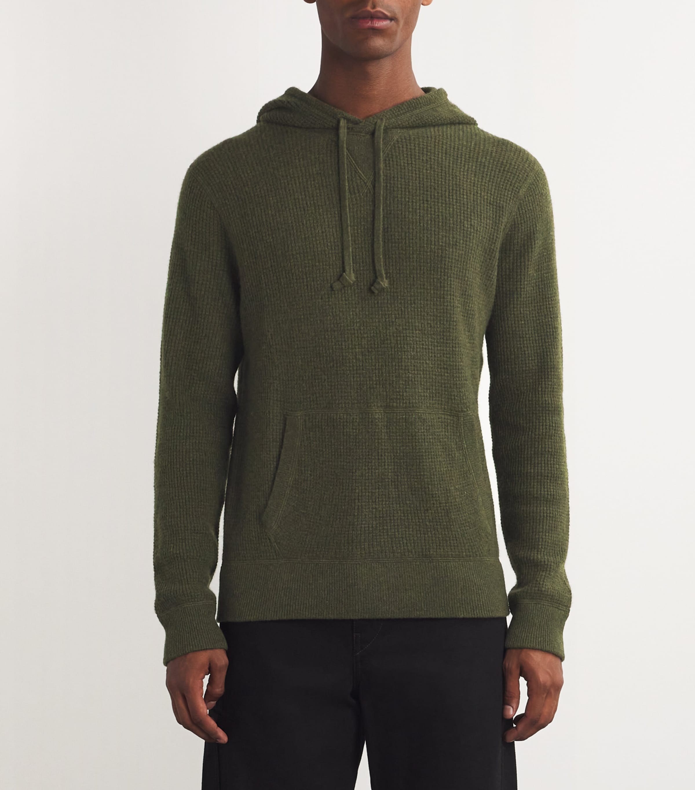 Polo waffle thermal hoodie deals