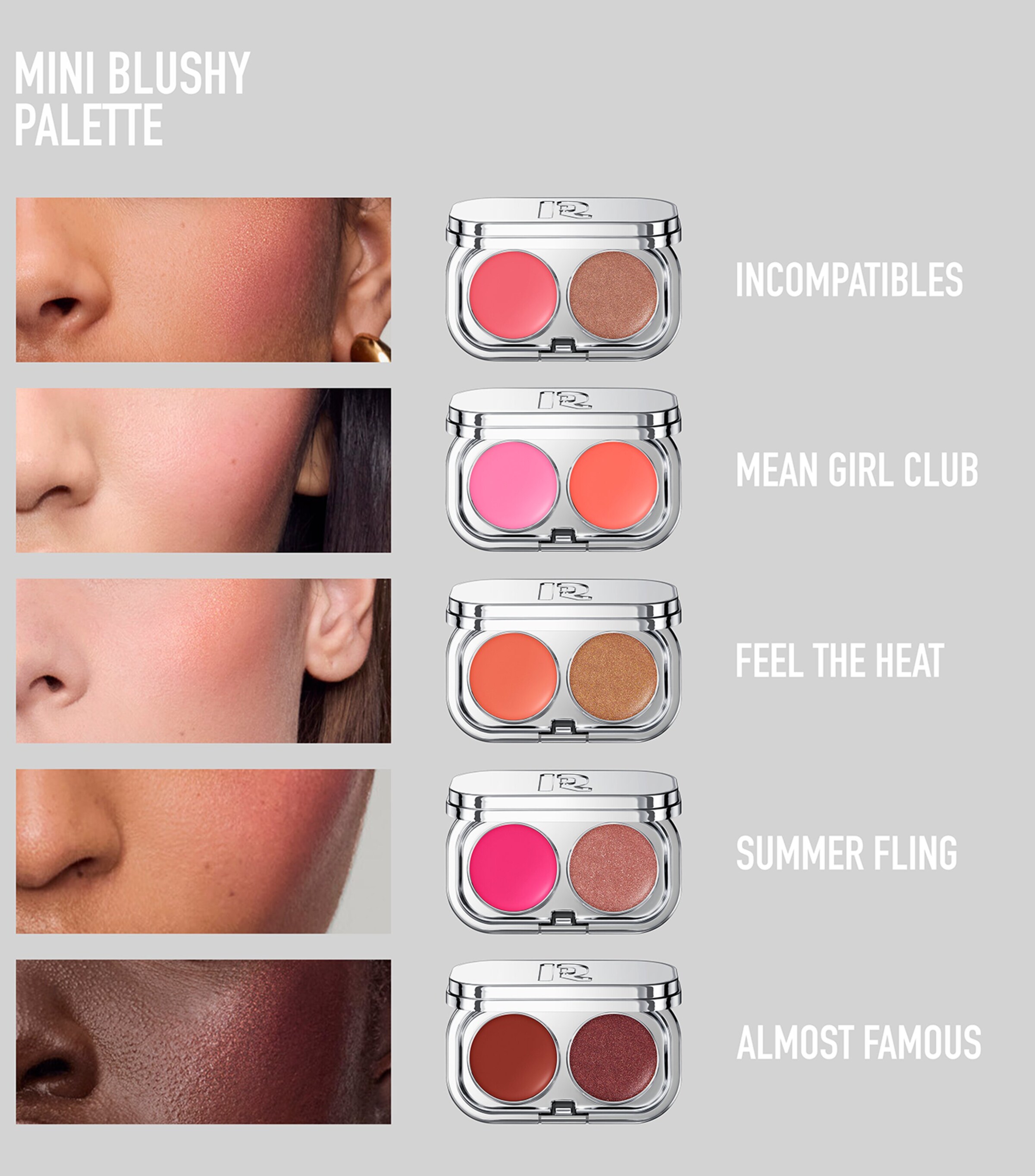 Rabanne Mini Blushy Palette Balm-to-Skin Tinted Blush Mean Girl Club Image 5
