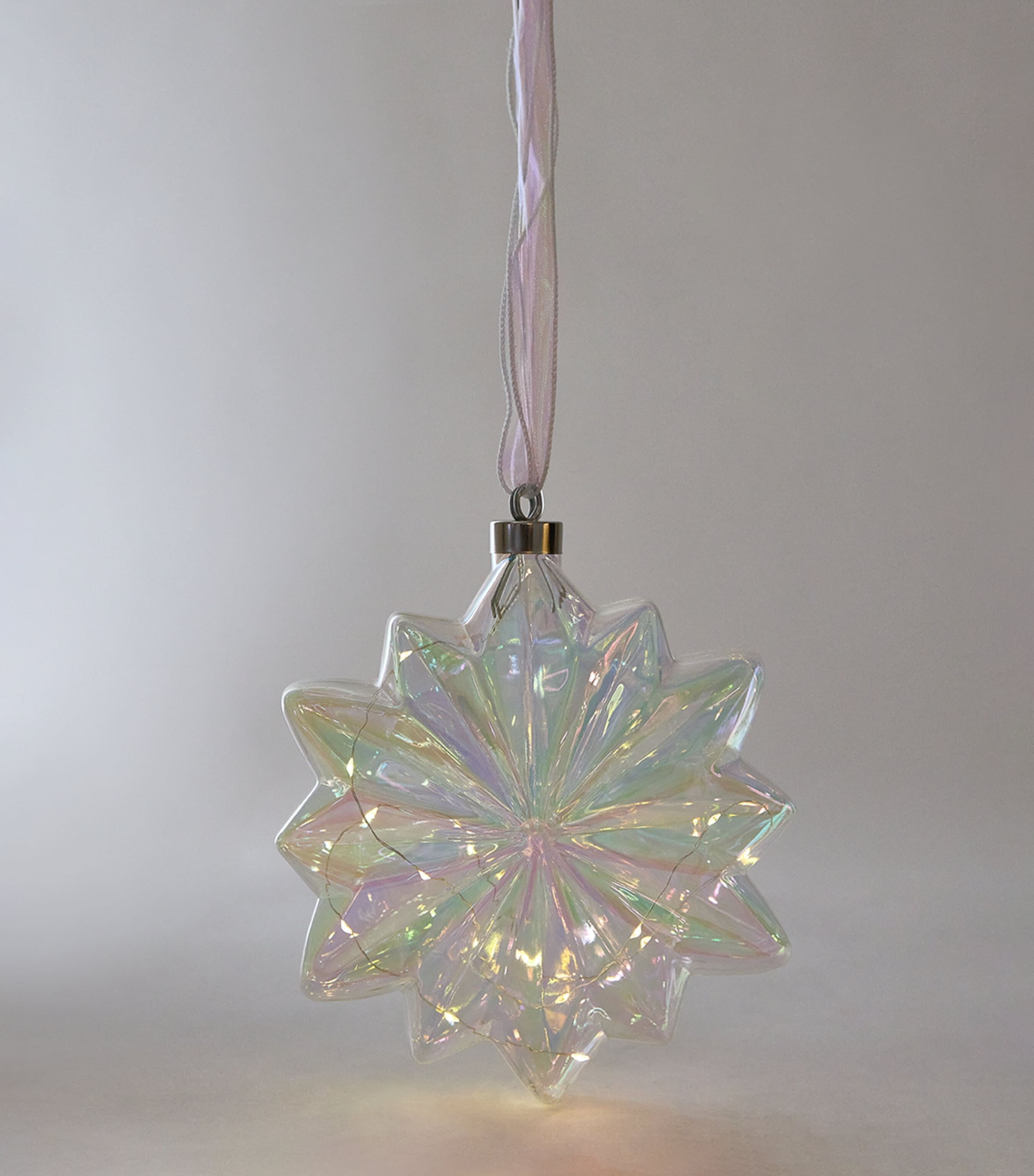 Extra Large Glass LED Bauble IRIS/WARM WHITE Image 2