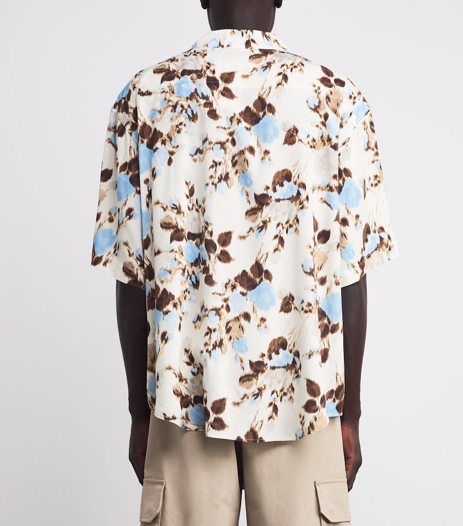 Floral Short-Sleeve Shirt 4508 - CIEL/IVOIRE Image 4