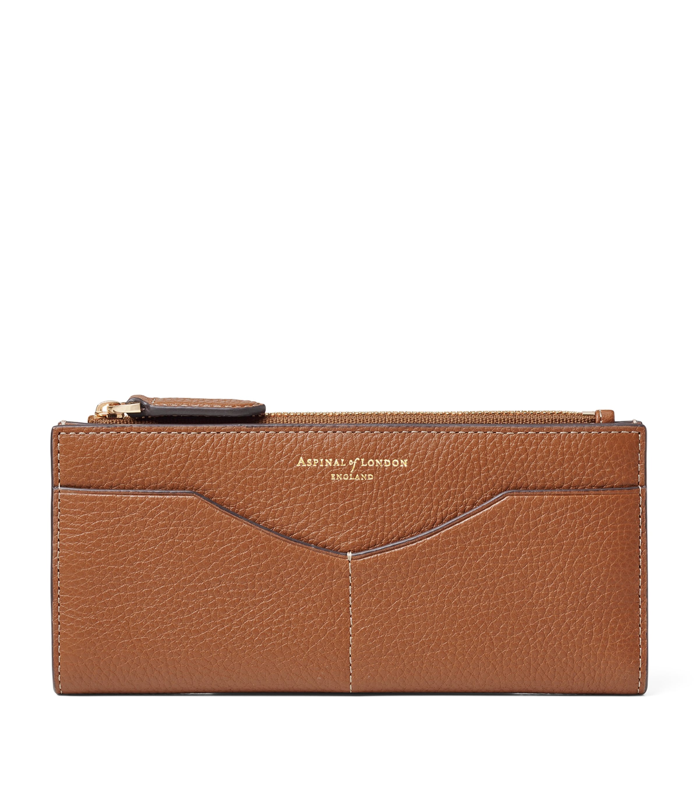 Aspinal Of London Large Leather Hudson Purse Tan Image 1