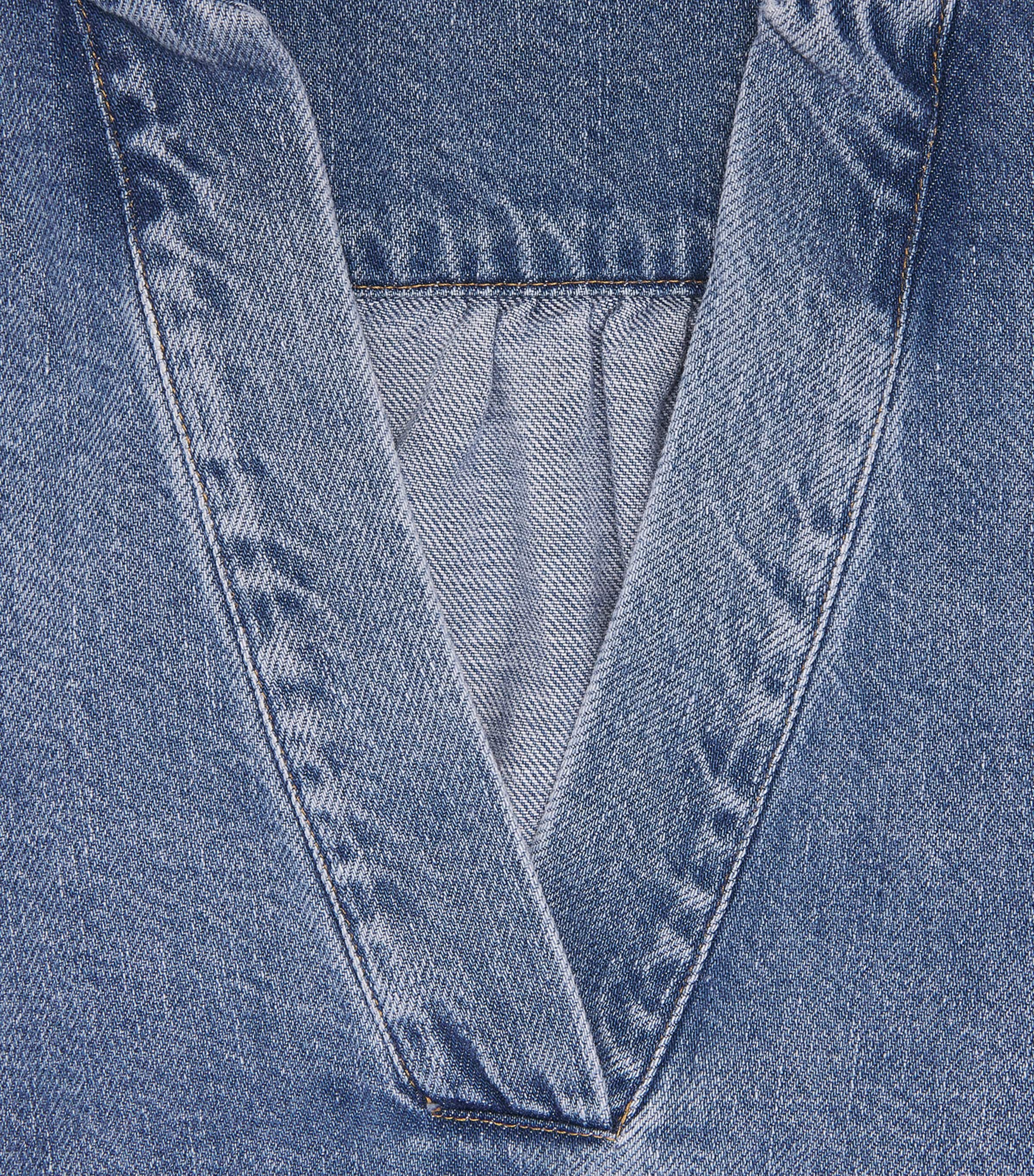 FRAME Womens Denim V-Neck Shirt Sora Image 6