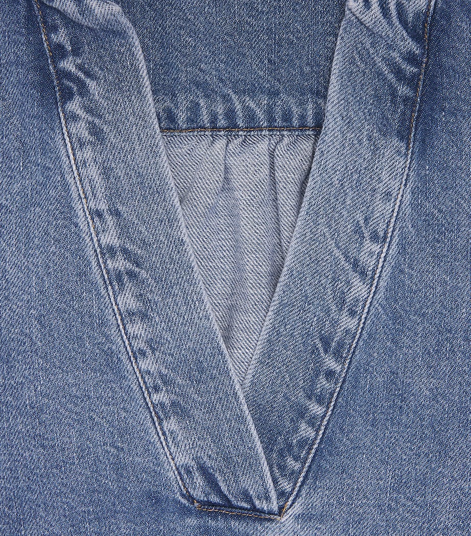 FRAME Womens Denim V-Neck Shirt Sora Image 6