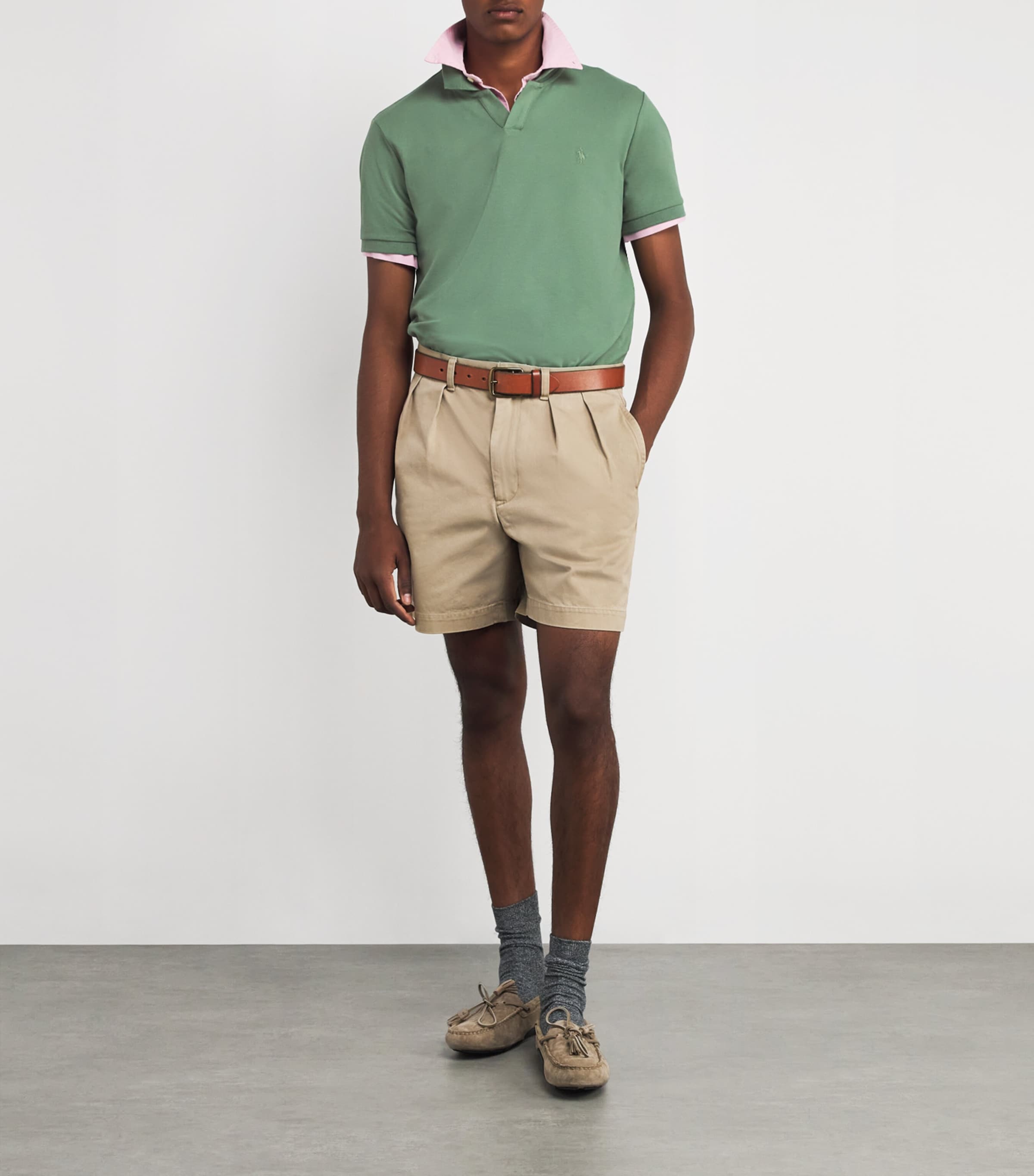 Polo Ralph Lauren Mens Stretch Cotton Custom-Fit Polo Shirt Green Image 2
