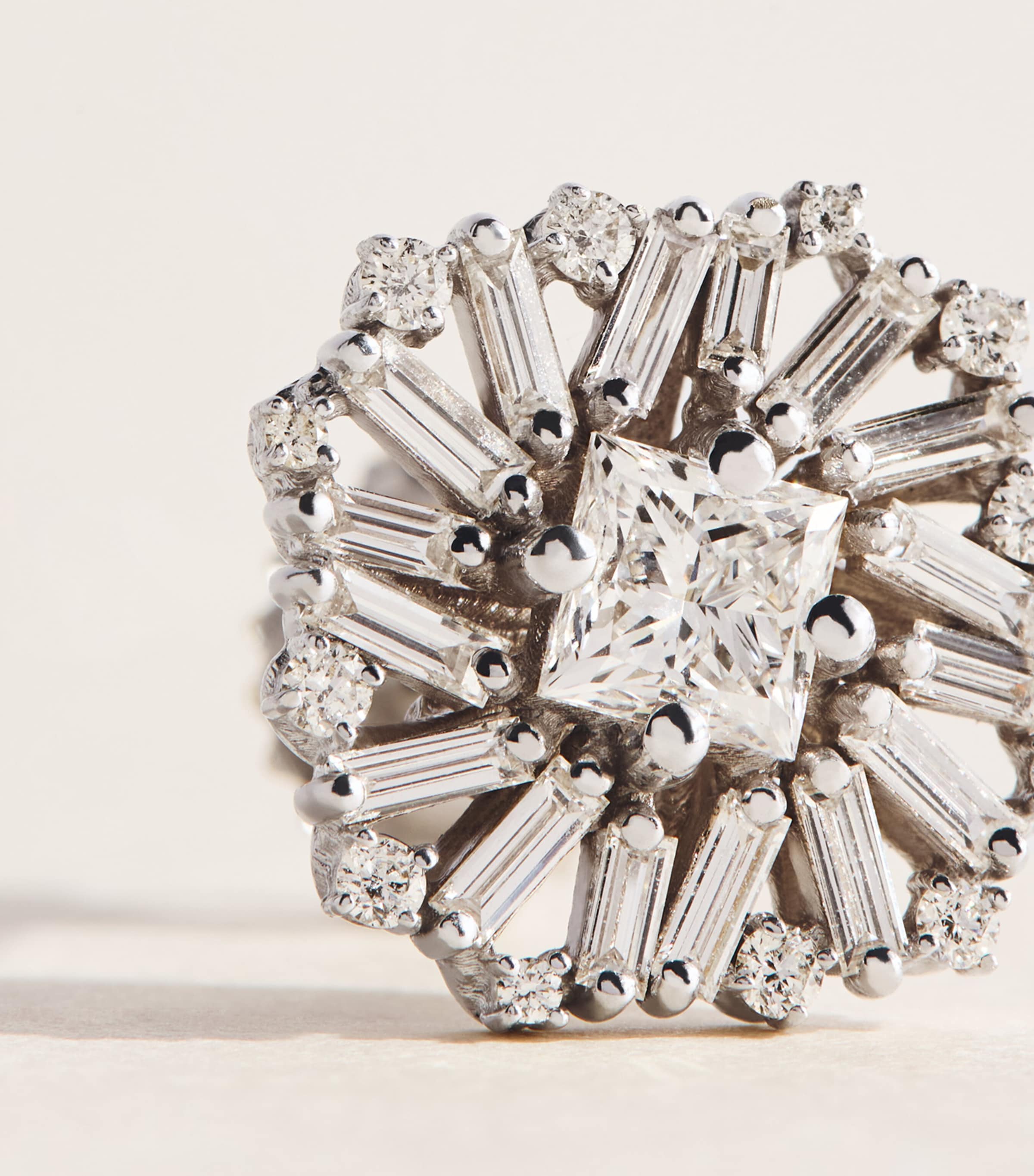 Suzanne Kalan White Gold and Diamond Flower Earrings Wg/wd Image 4