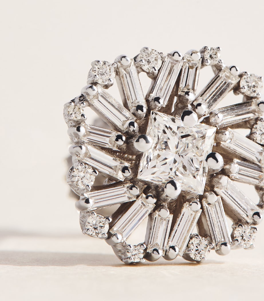 Suzanne Kalan White Gold and Diamond Flower Earrings Wg/wd Image 4