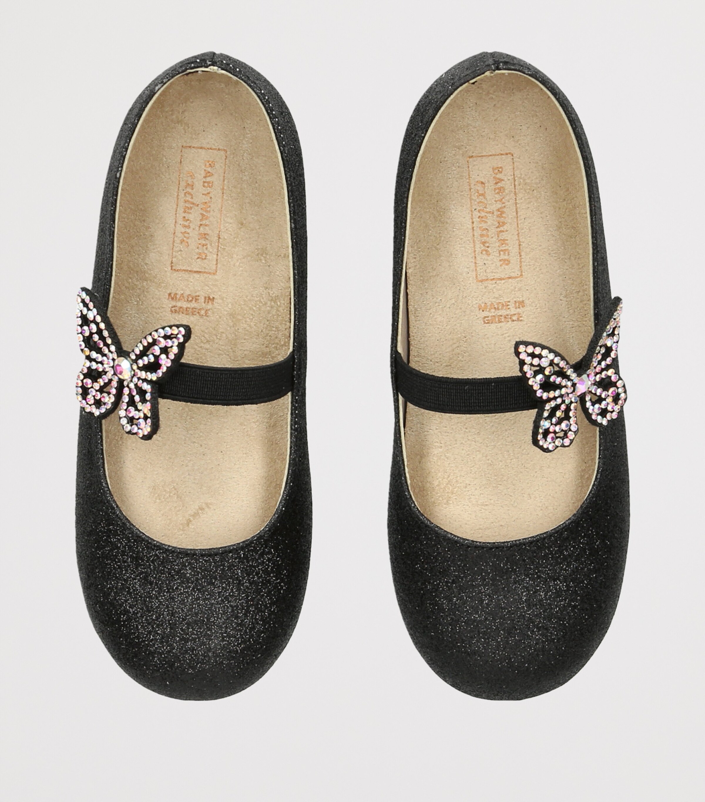 BabyWalker Sparkle Butterfly Ballet Flats Black Image 3