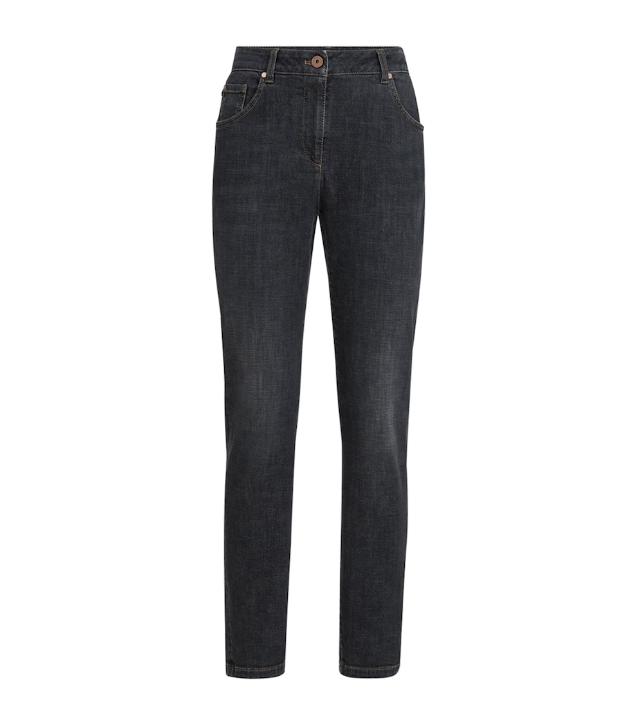 Brunello Cucinelli Womens Stretch-Cotton Slim Fit Jeans Image 1