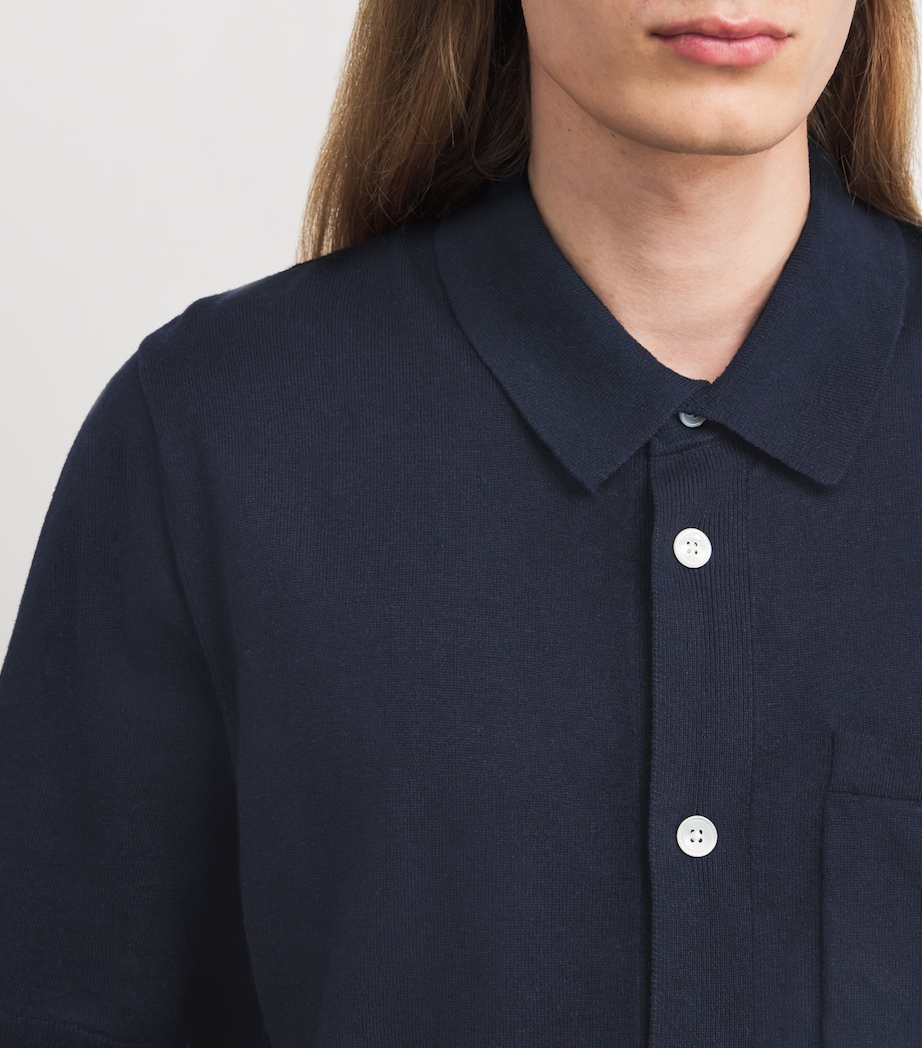 Linen-Cotton Rollo Shirt DARK NAVY Image 6