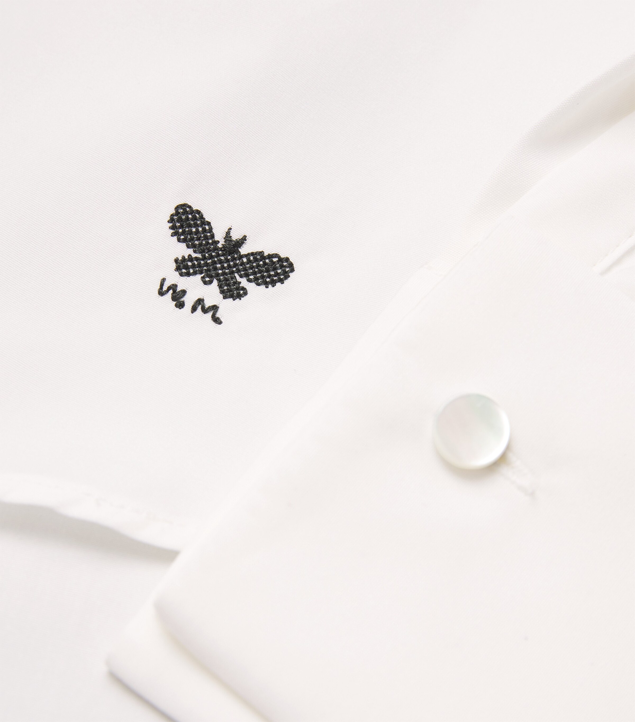 Cotton Embroidered Shirt WHITE Image 5