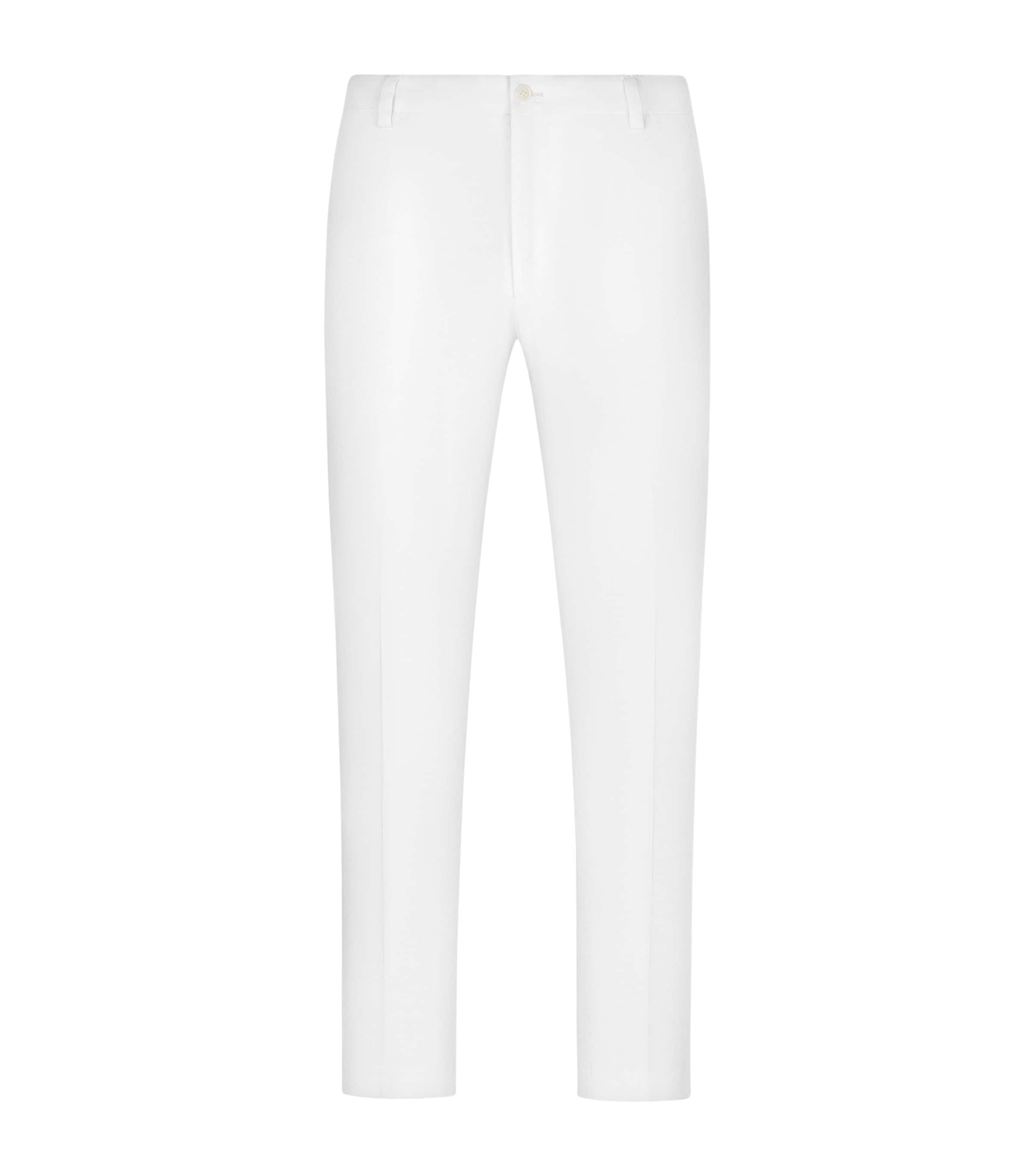 Shop Dolce & Gabbana Stretch-cotton Slim Trousers