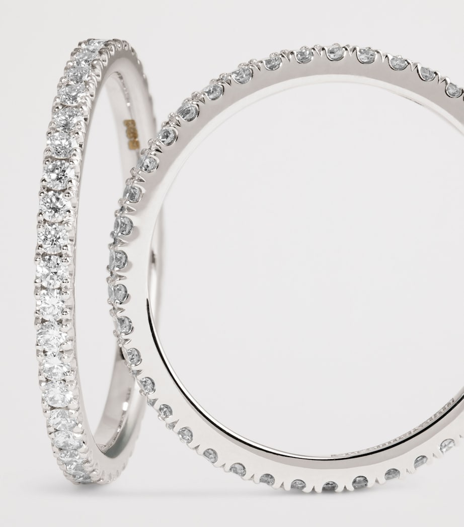 White Gold and Diamond Tech Ring Jackets (Size 7.5) 18K WG/WD Image 6