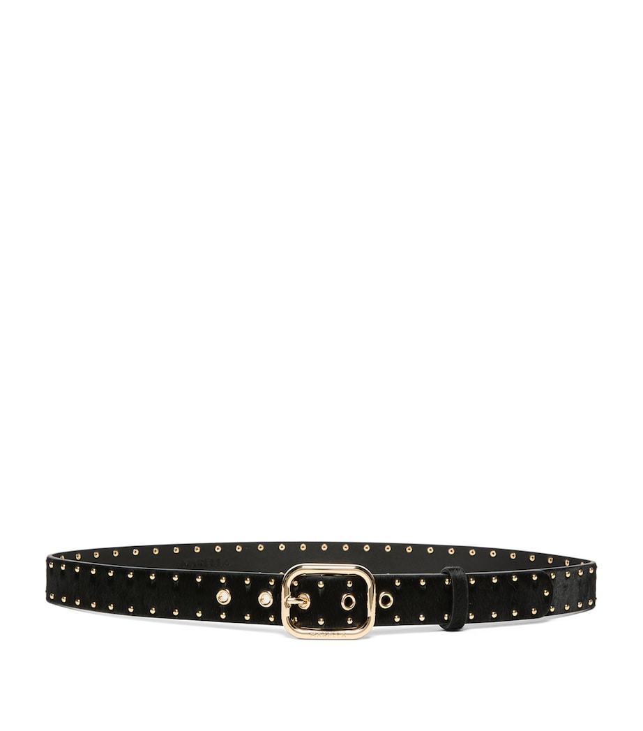 Marella Leather Studded Belt Black Image 1