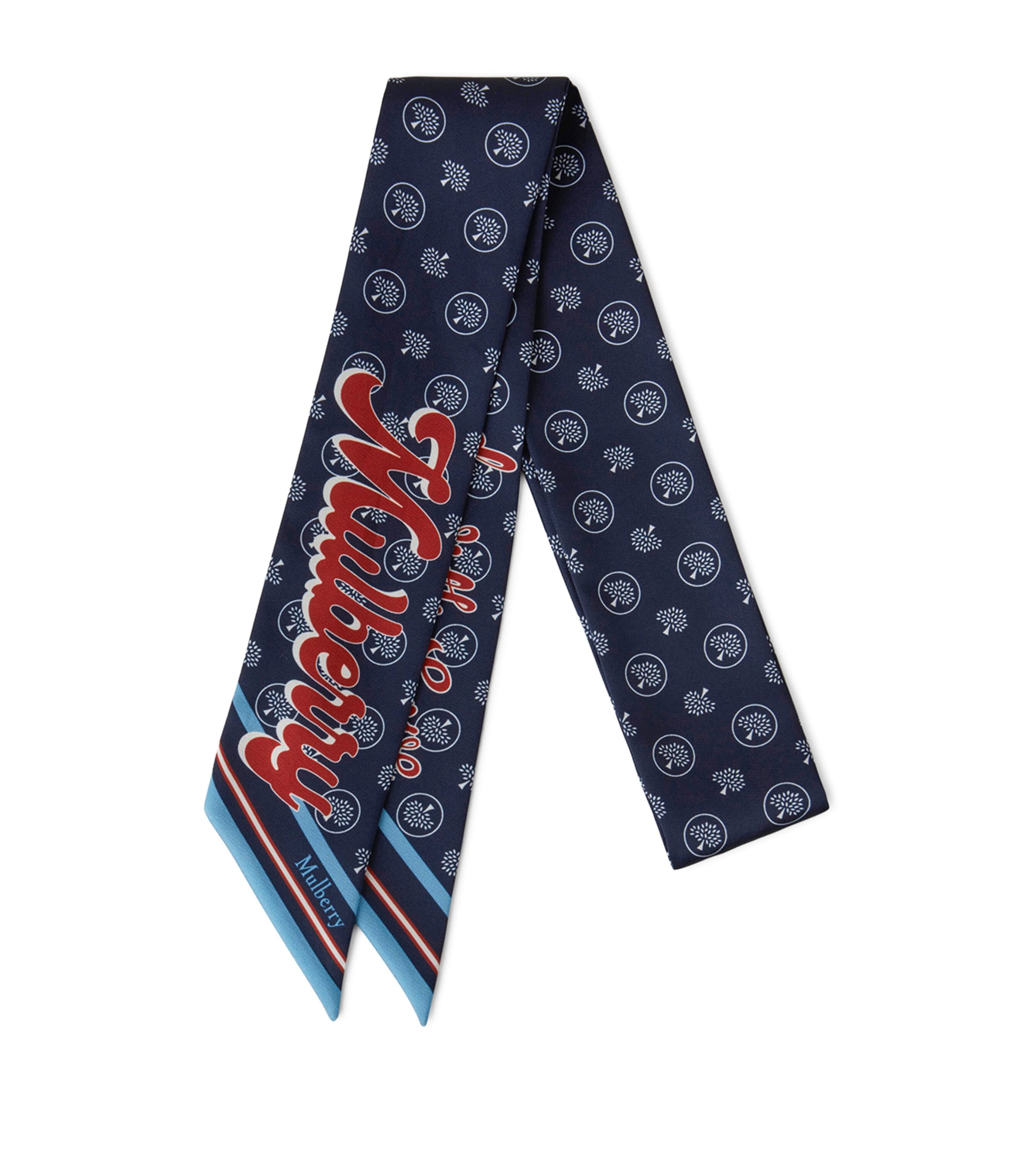 Mulberry From England With Love Scarf In Blue