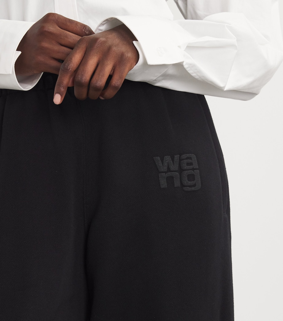 Cotton Logo Sweatpants BLACK 001 Image 6