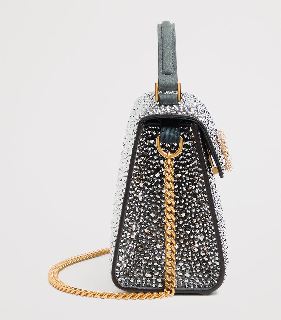 Mini Leather Embellished Top-Handle Bag DLU Image 7