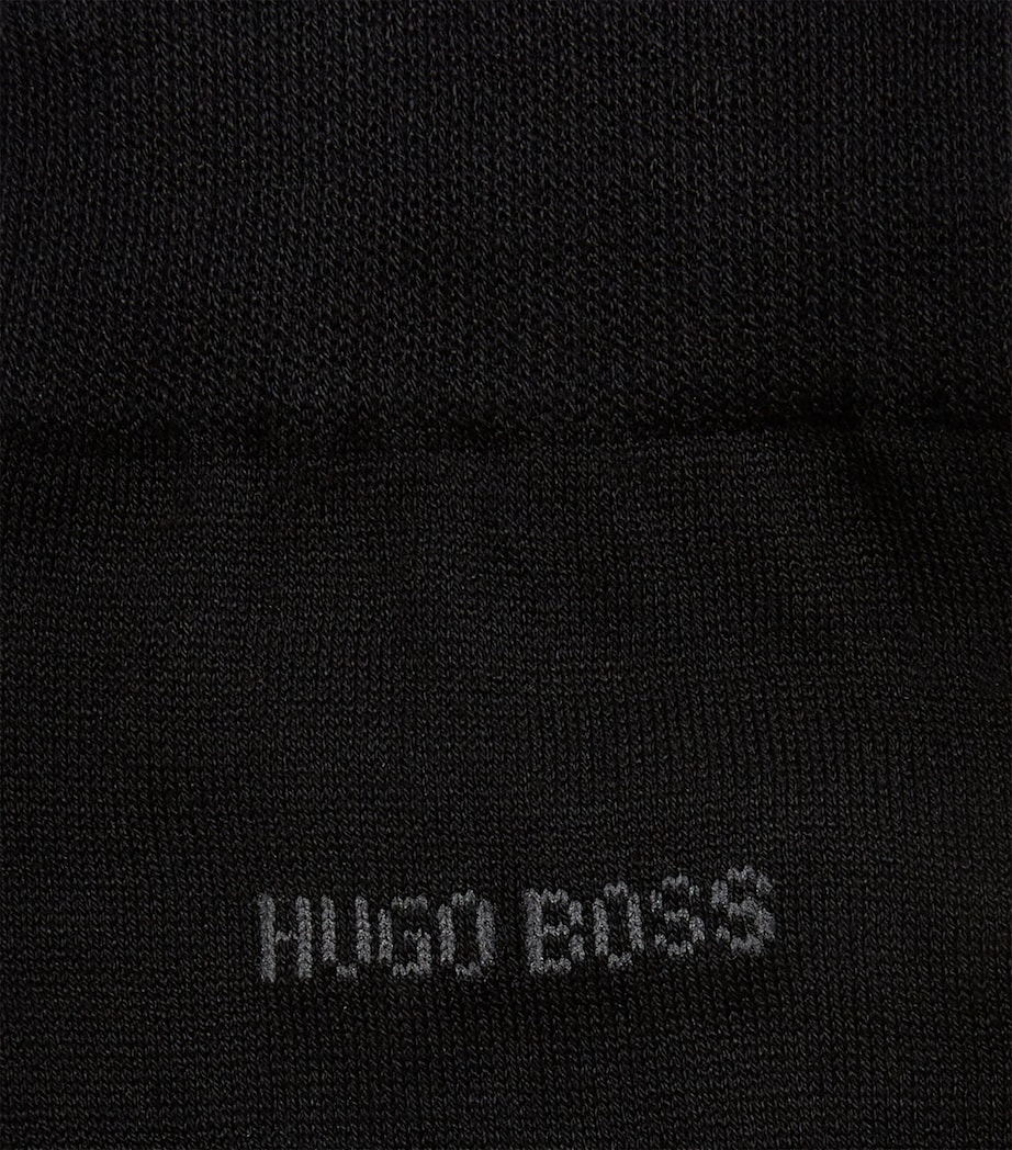 BOSS Mens George Flat Knit Socks Blk Image 4