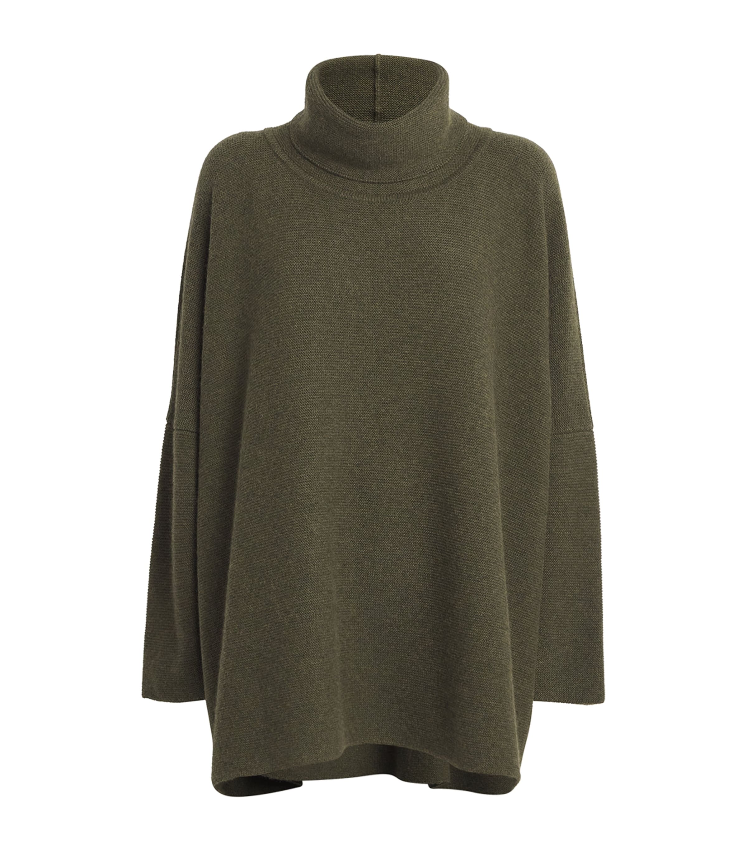 Eskandar Cashmere Slim-sleeve Rollneck Sweater In Green