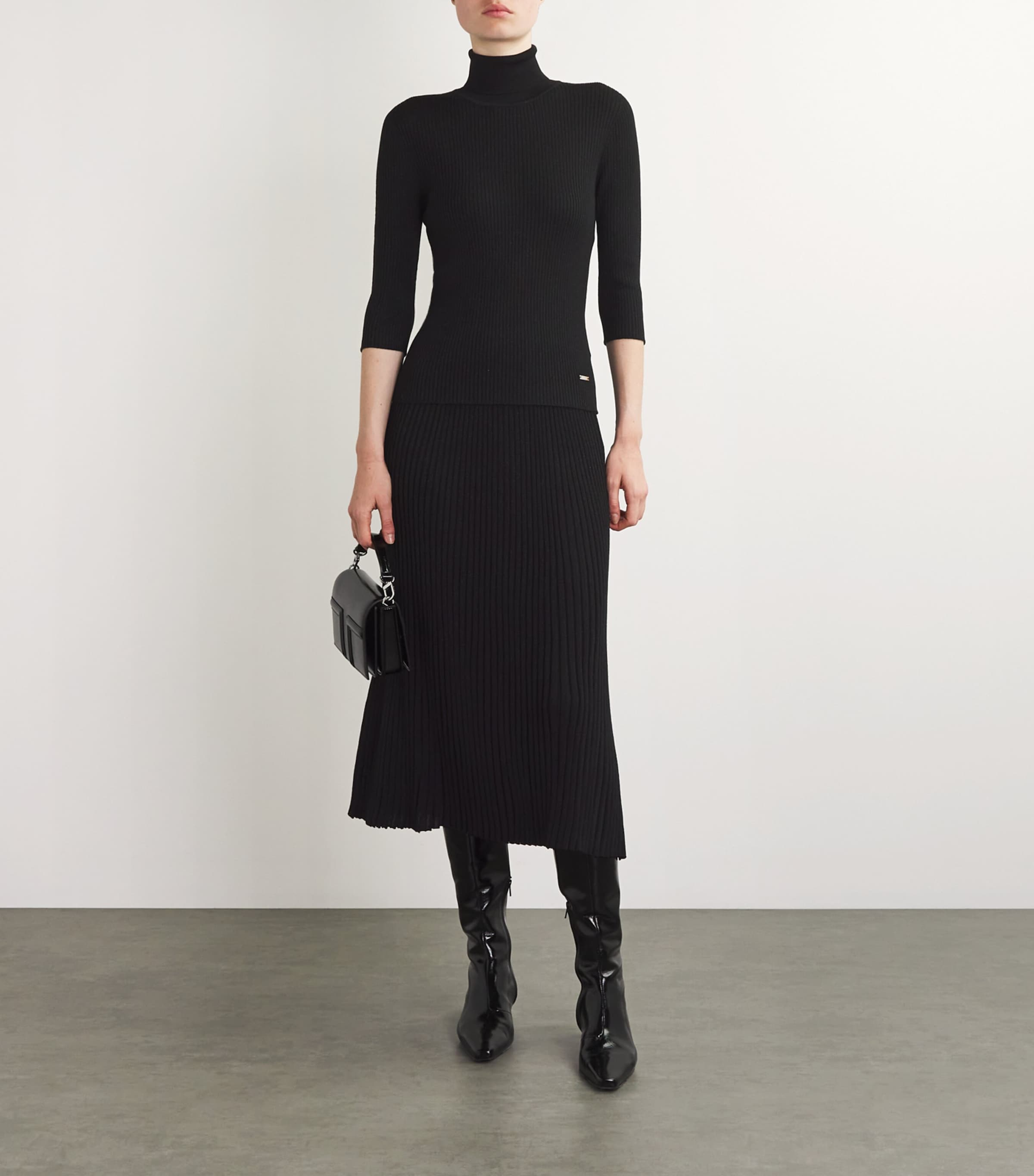 Wool-Blend Rollneck Sweater BLACK/BLACK Image 2