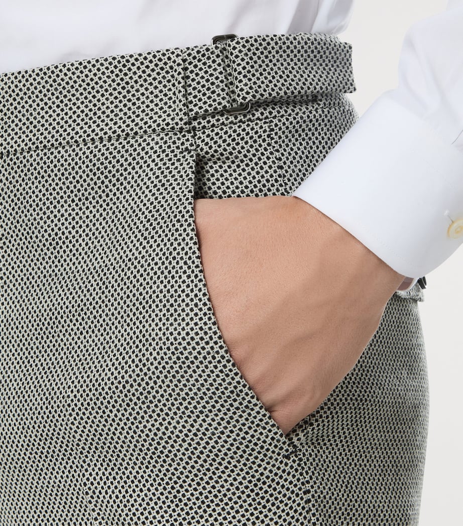 Wool Jacquard Tailored Trousers WNH Image 5