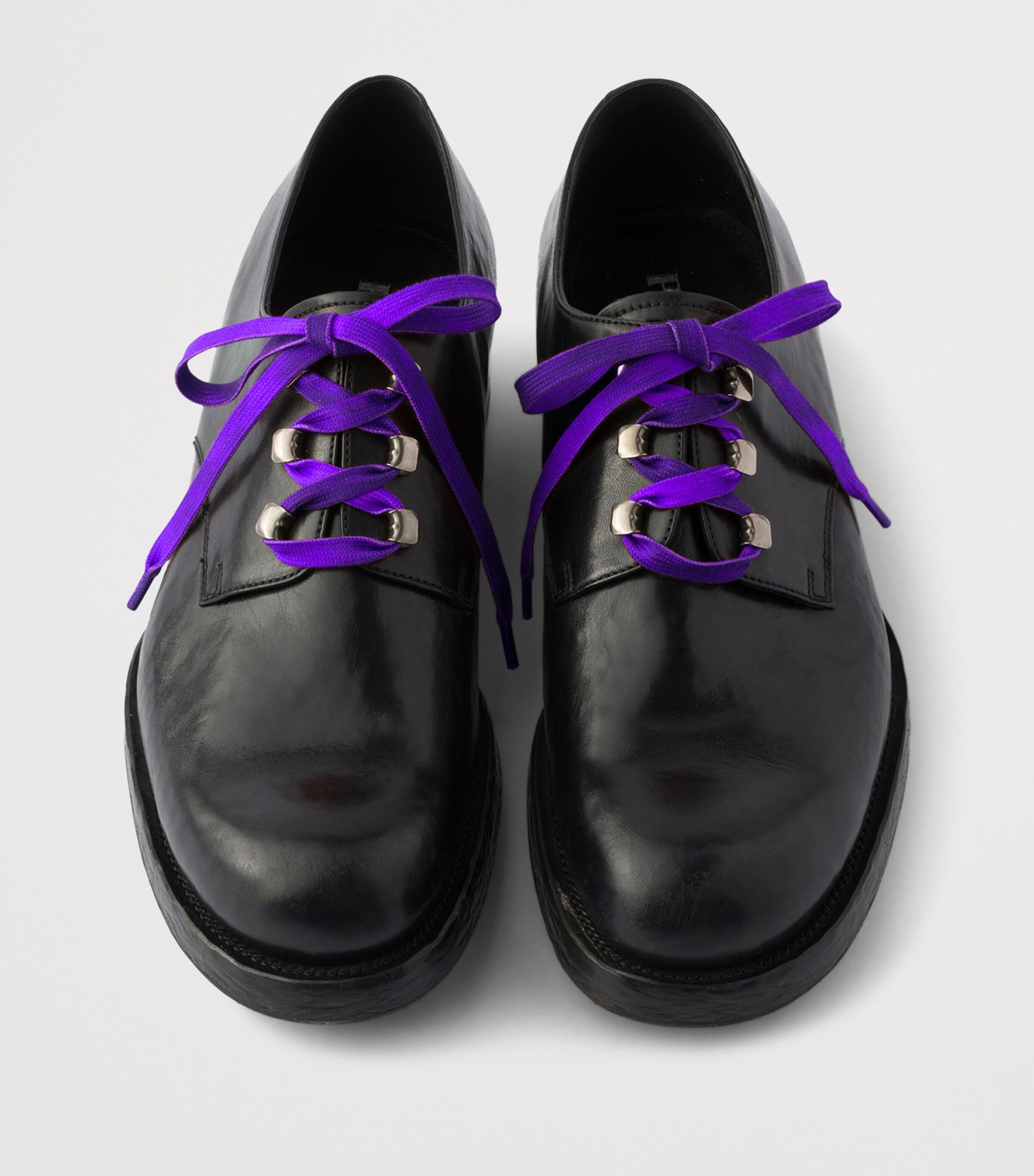 Prada Black Leather Antiqued Derby Shoes | Harrods UK