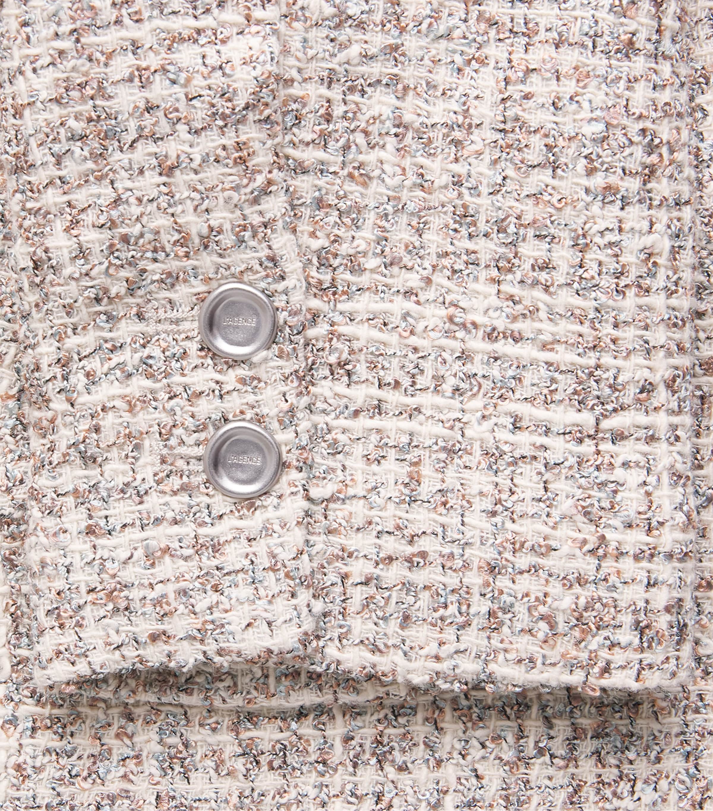 L'Agence Womens Tweed Chamberlain Blazer Dusty Blu Mlti Tweed Image 6