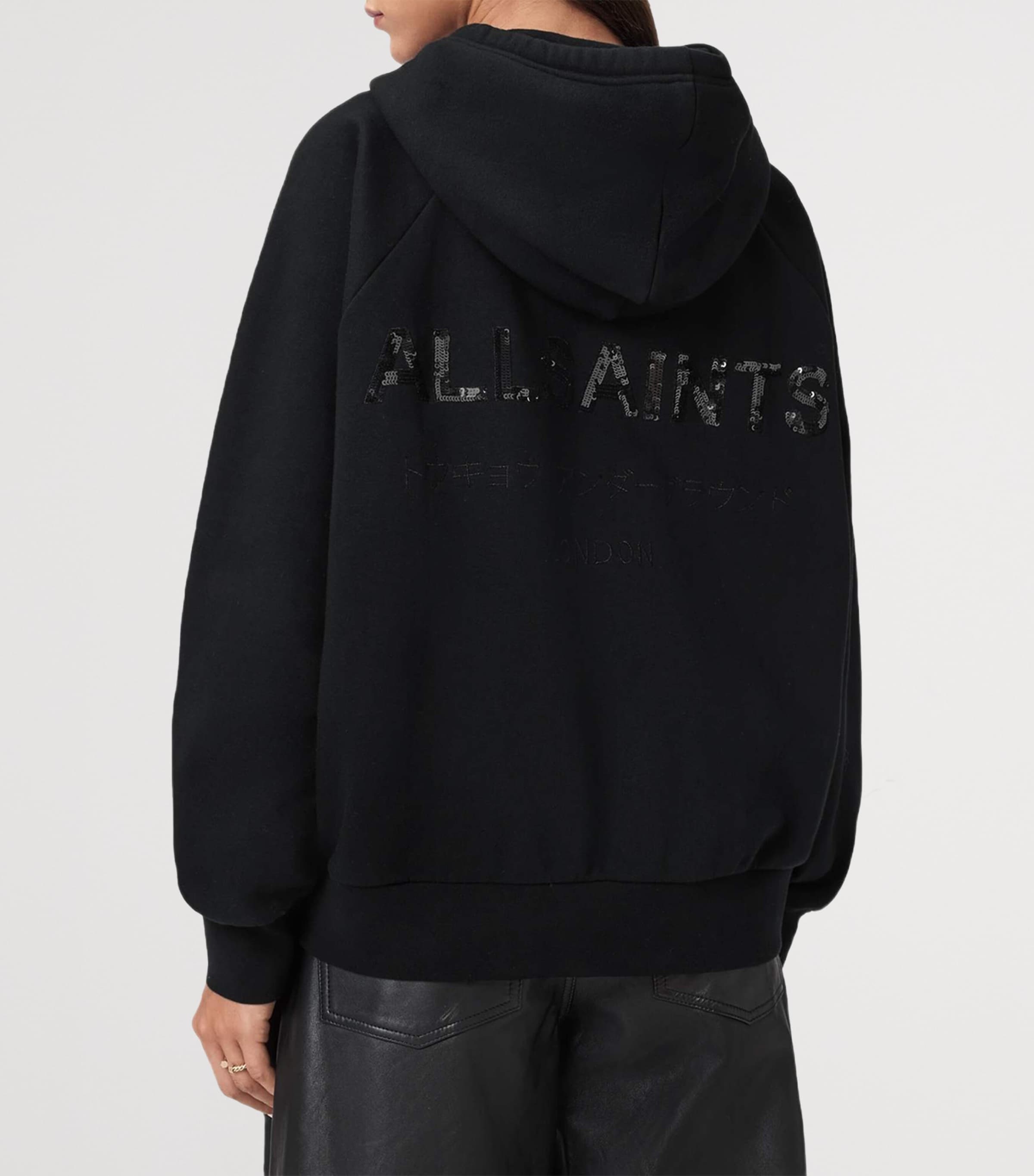 Cotton-Blend Oversized Talon Underground Hoodie BLACK Image 4