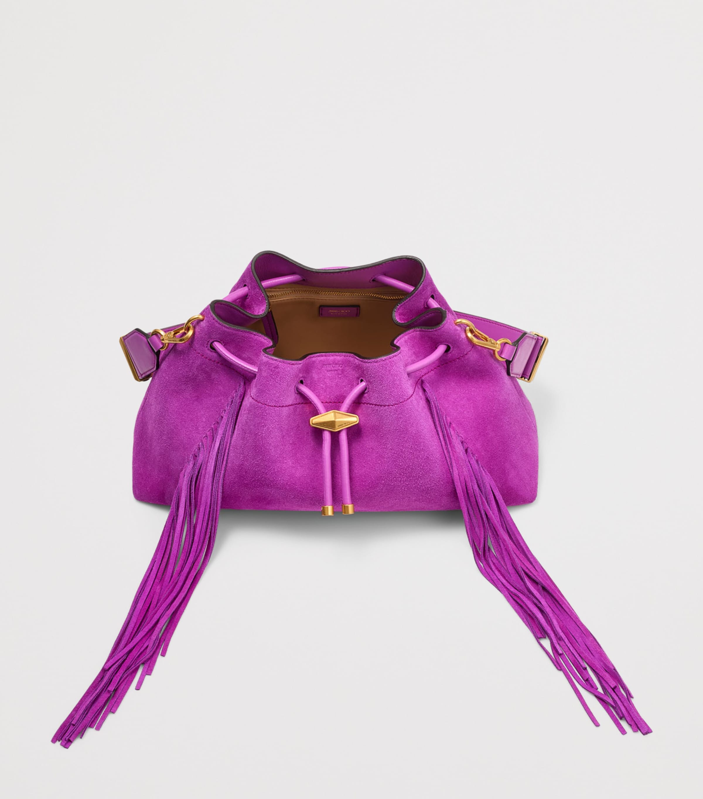Suede Cinch Shoulder Bag VIOLET ORCHID/VIOLET Image 5