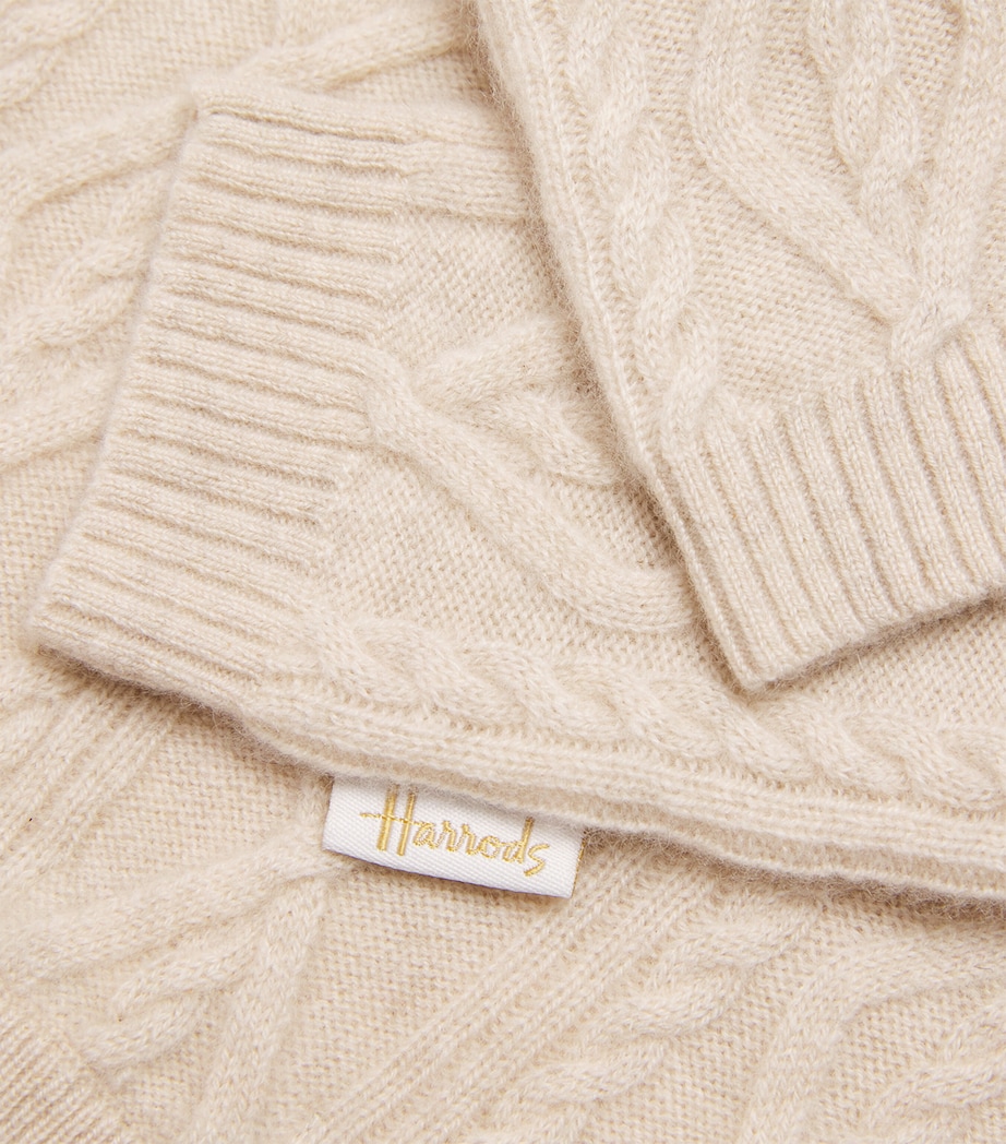 Cashmere Cable-Knit Trousers (0-18 Months) OATMEAL Image 4