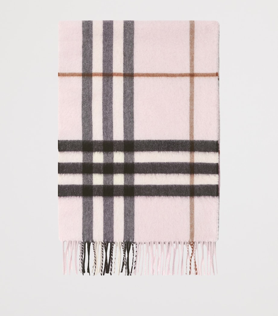 Cashmere Check Scarf PALE CANDY PINK Image 2