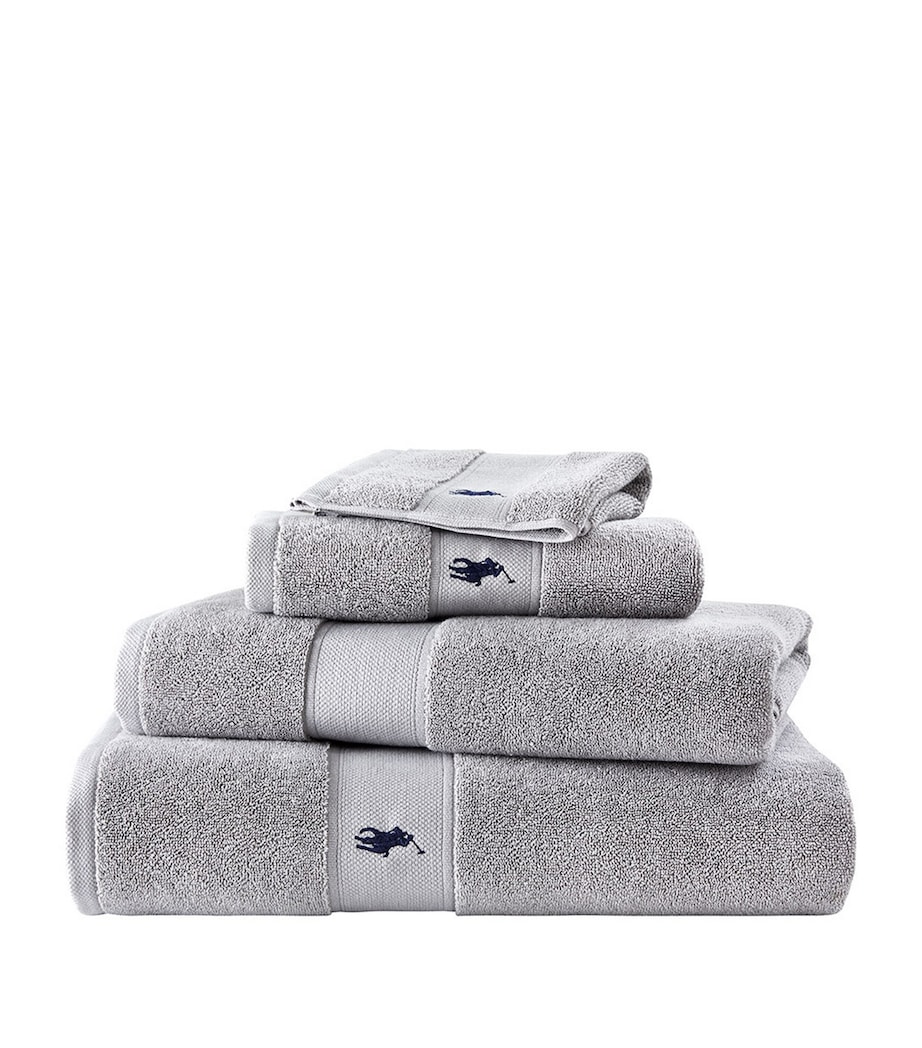 Polo Player Guest Towel (40cm x 75cm) ANDOVER HEATHER Image 1