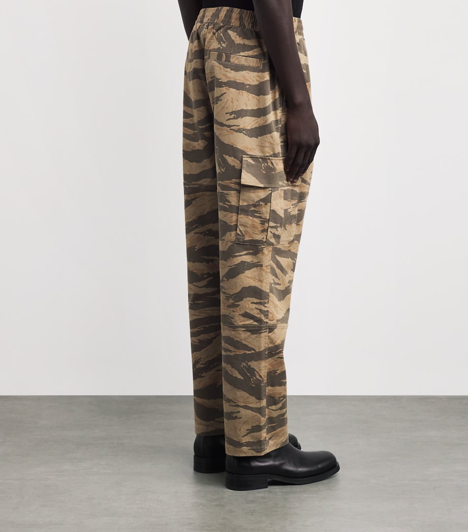 Stretch-Cotton Cargo Trousers CAMO Image 4