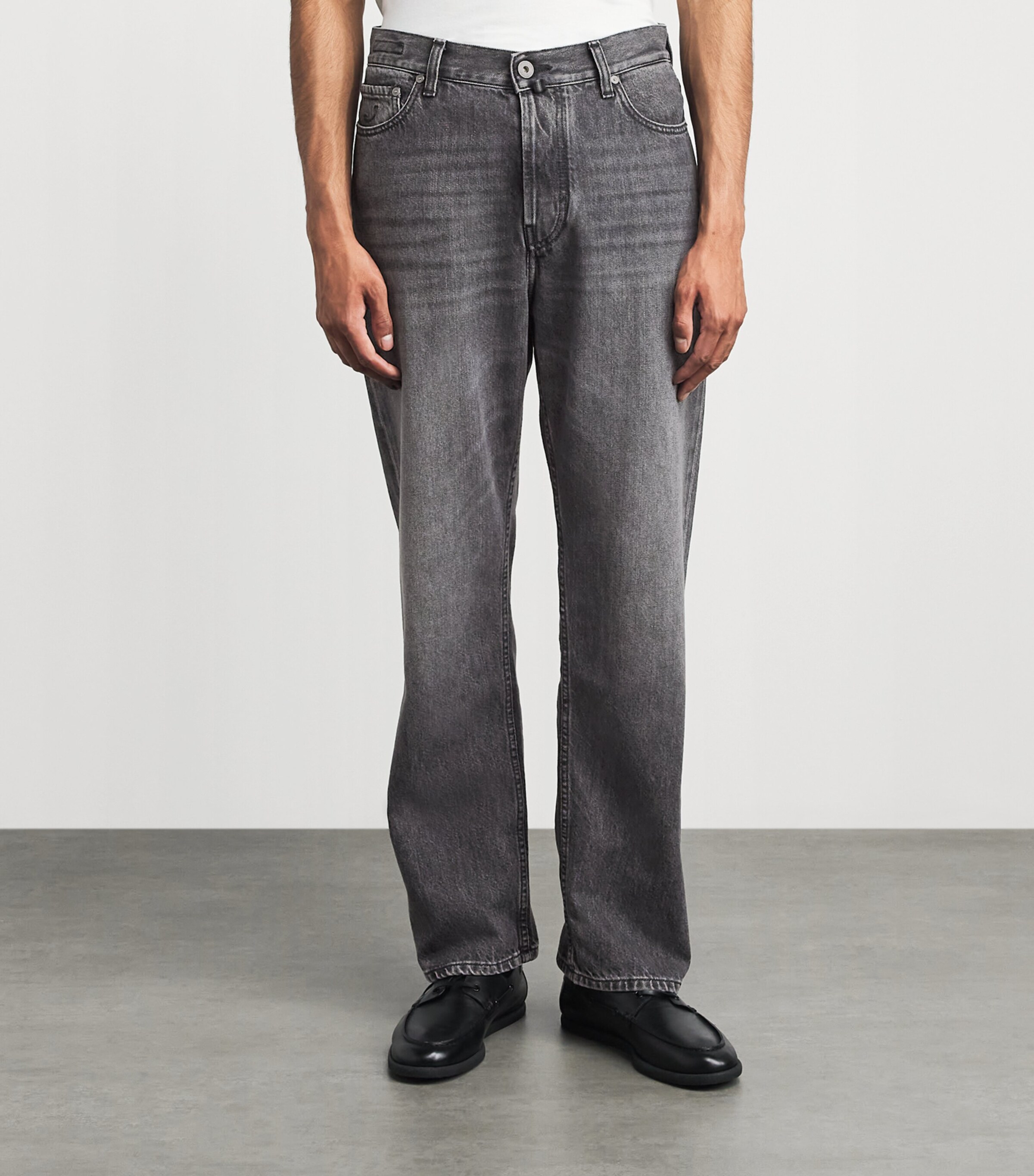 JACOB COHËN Mens Sean Relaxed Jeans Dark Black Image 4