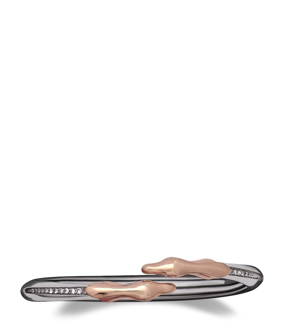 Jacques Marie Mage Sterling Silver and Diamond Atian Cuff Blush Image 1