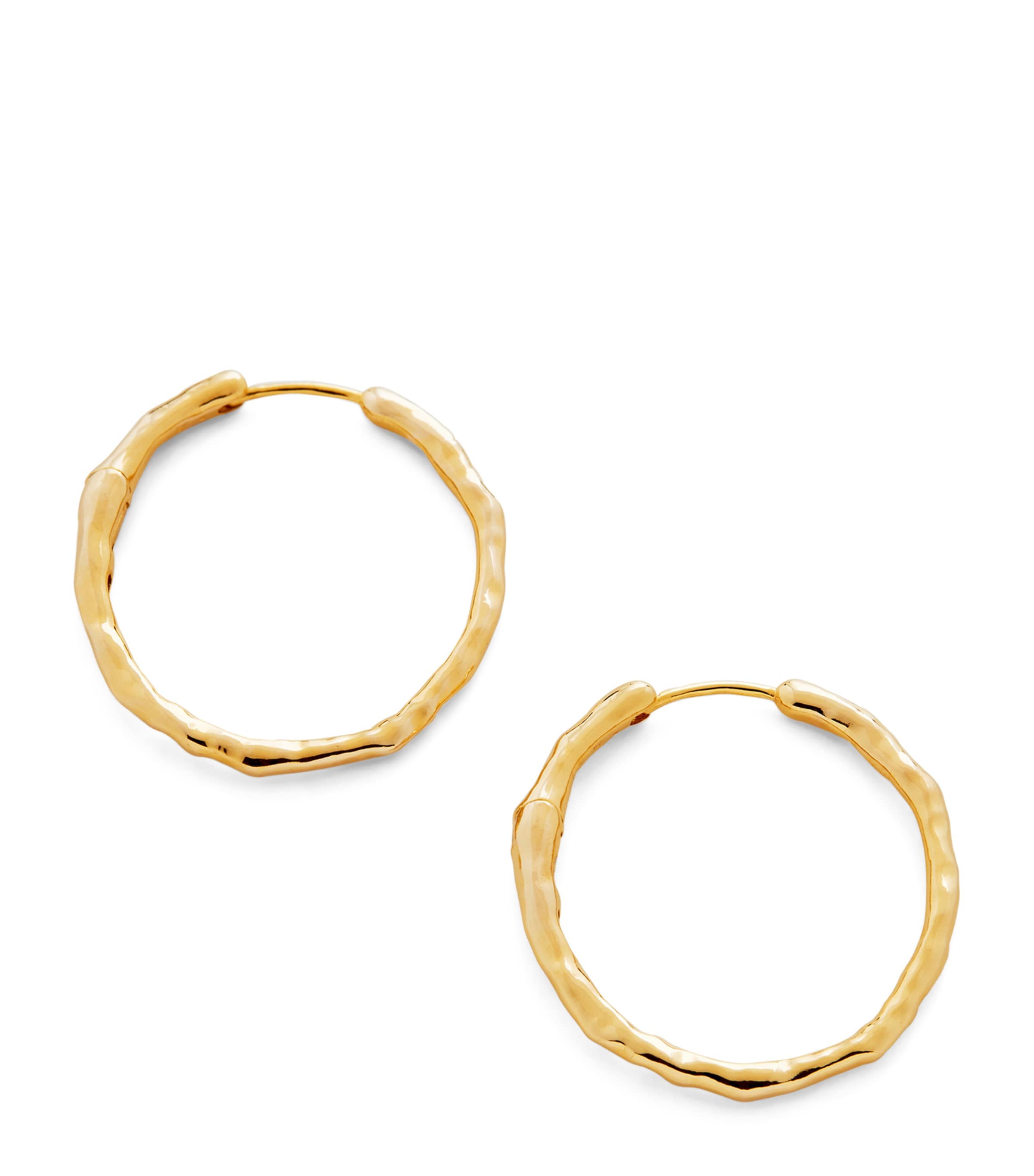 Monica Vinader Medium Gold Vermeil Siren Muse Hoop Earrings In Gold
