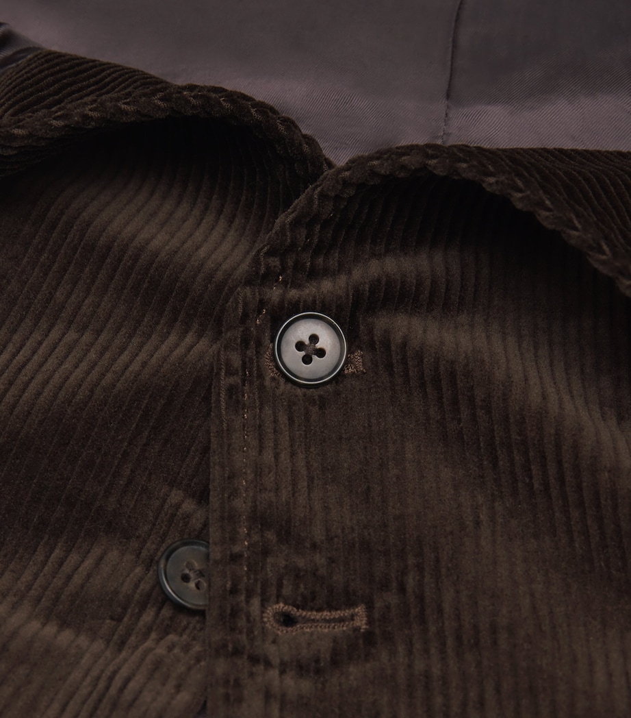 Cotton Corduroy Slim-Fit Waistcoat BROWN Image 5