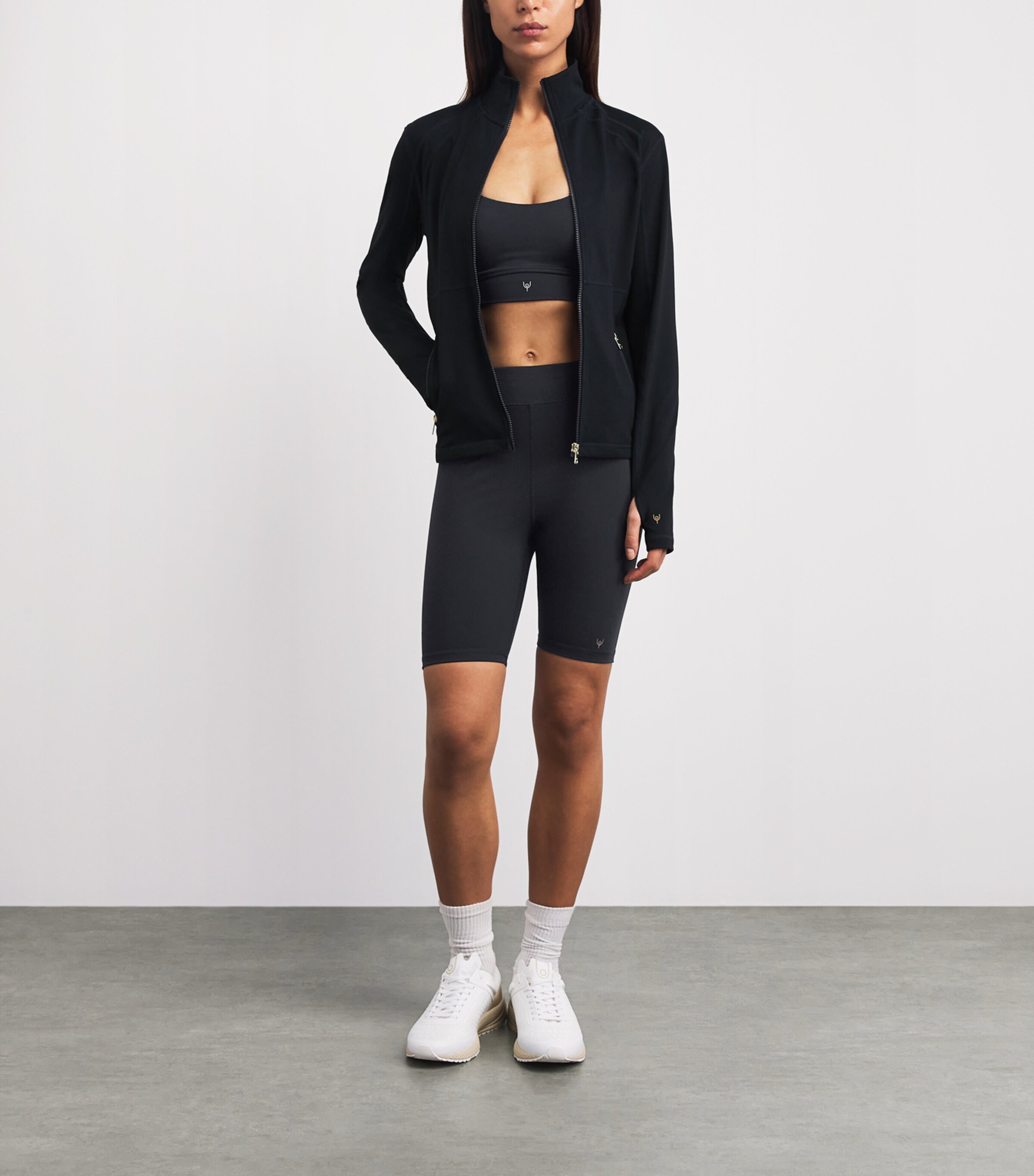 Y.O.U Womens Spa Logo Shorts Black Image 2