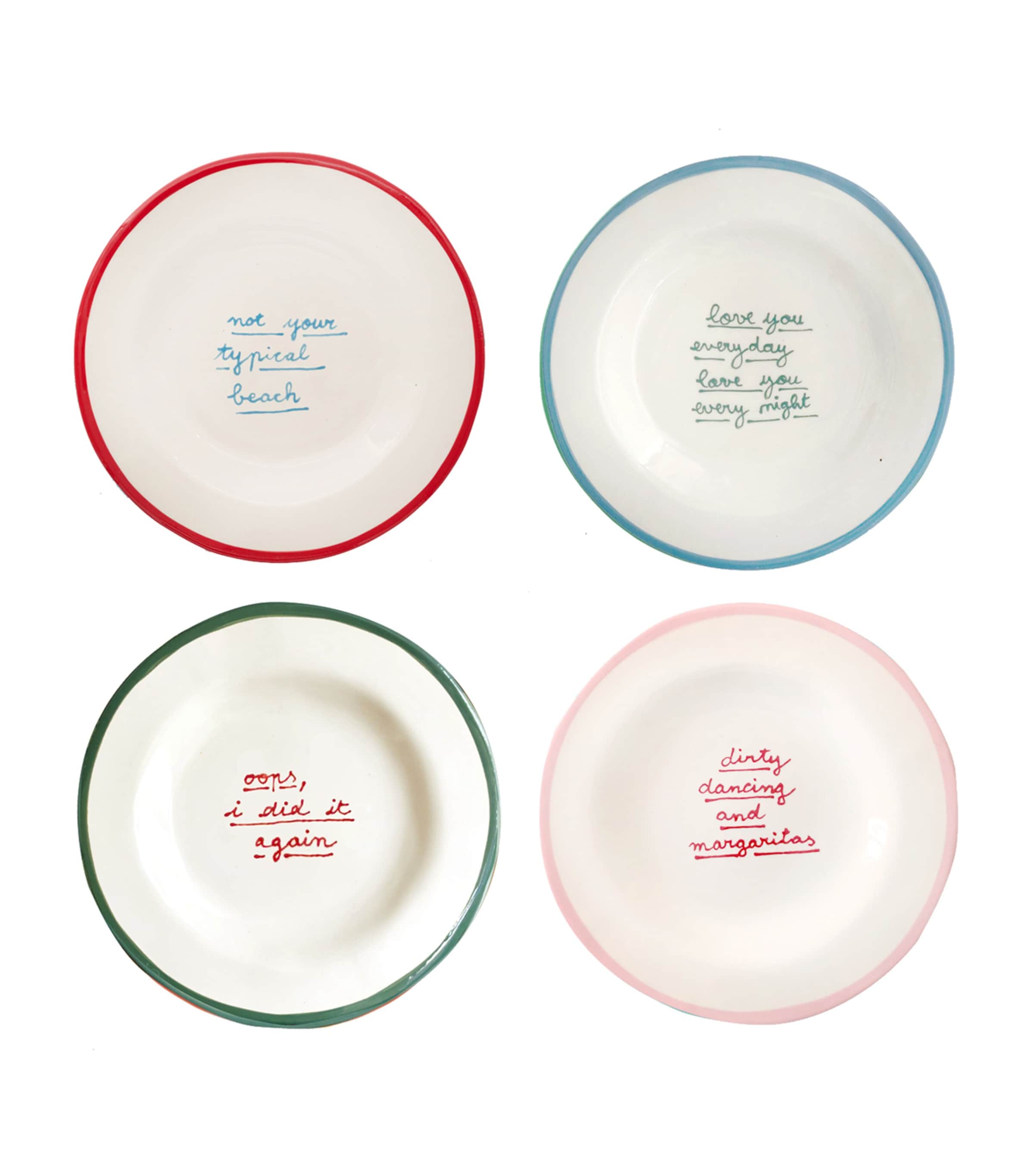 Laetitia Rouget X Browns I Put A Spell On You Porcelain Dessert Plates (set Of Four)