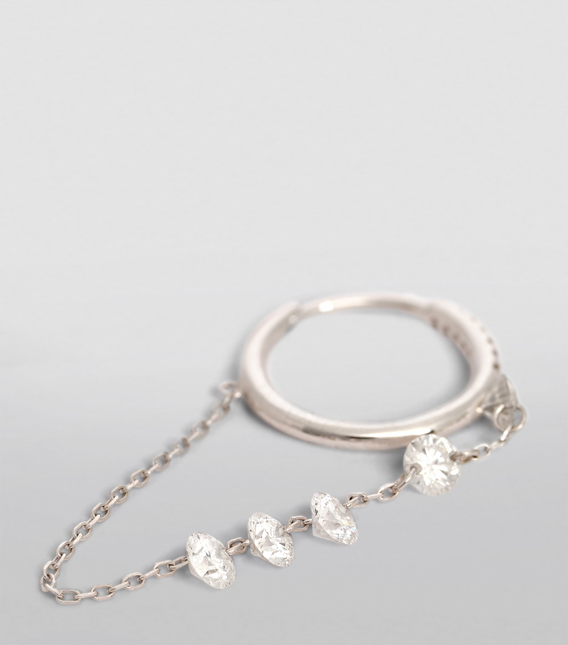 White Gold and Diamond Danaé Single Earring WHITE GOLD Image 6