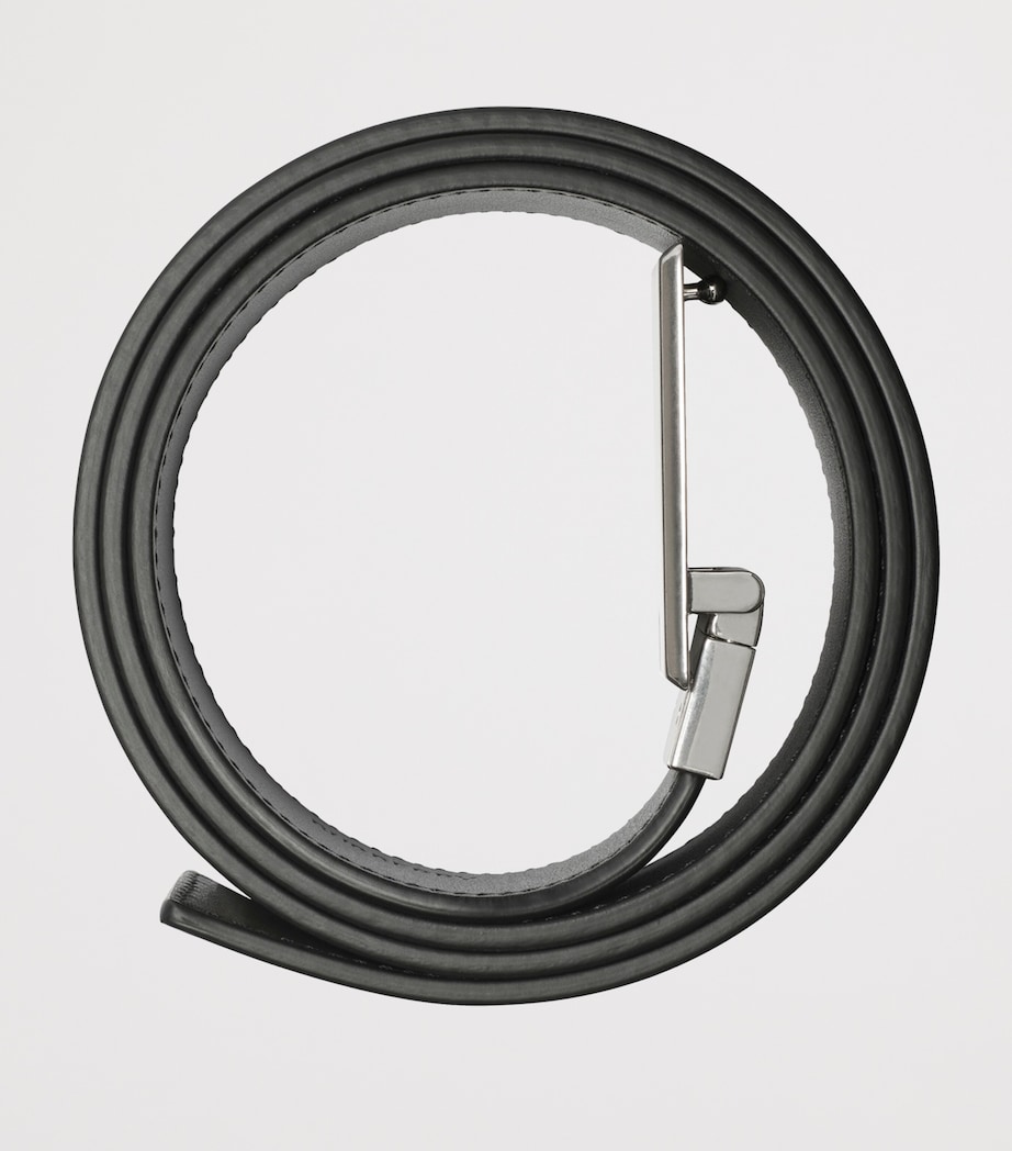 Leather Check Reversible Belt SAND/SLATE Image 3