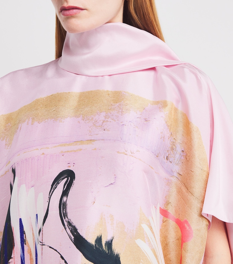 Silk Oshsone Midi Dress DAMASK Image 4