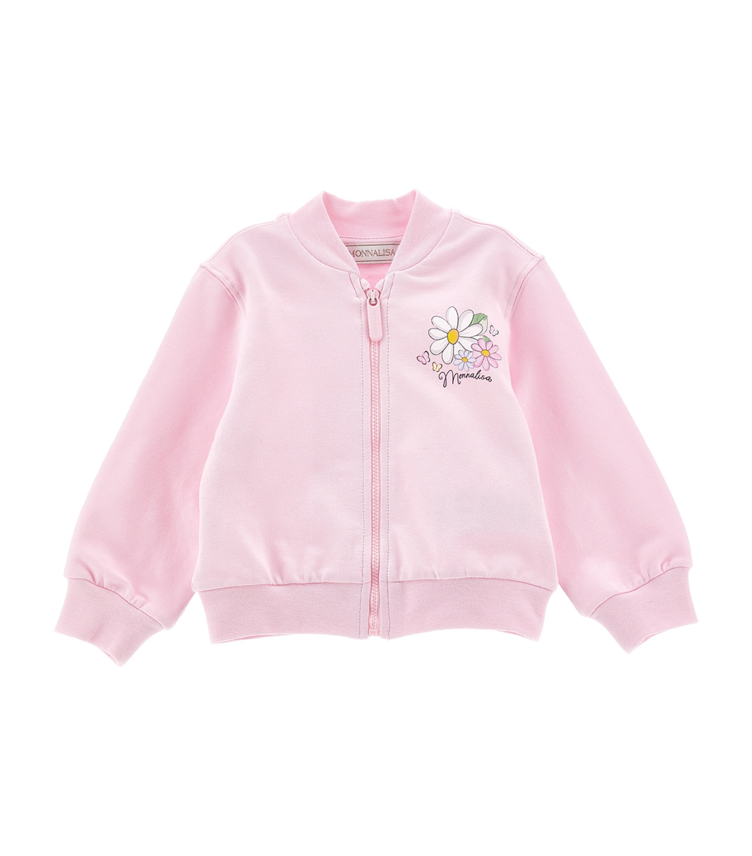 Monnalisa Baumwoll-sweatshirt Mit Reissverschluss